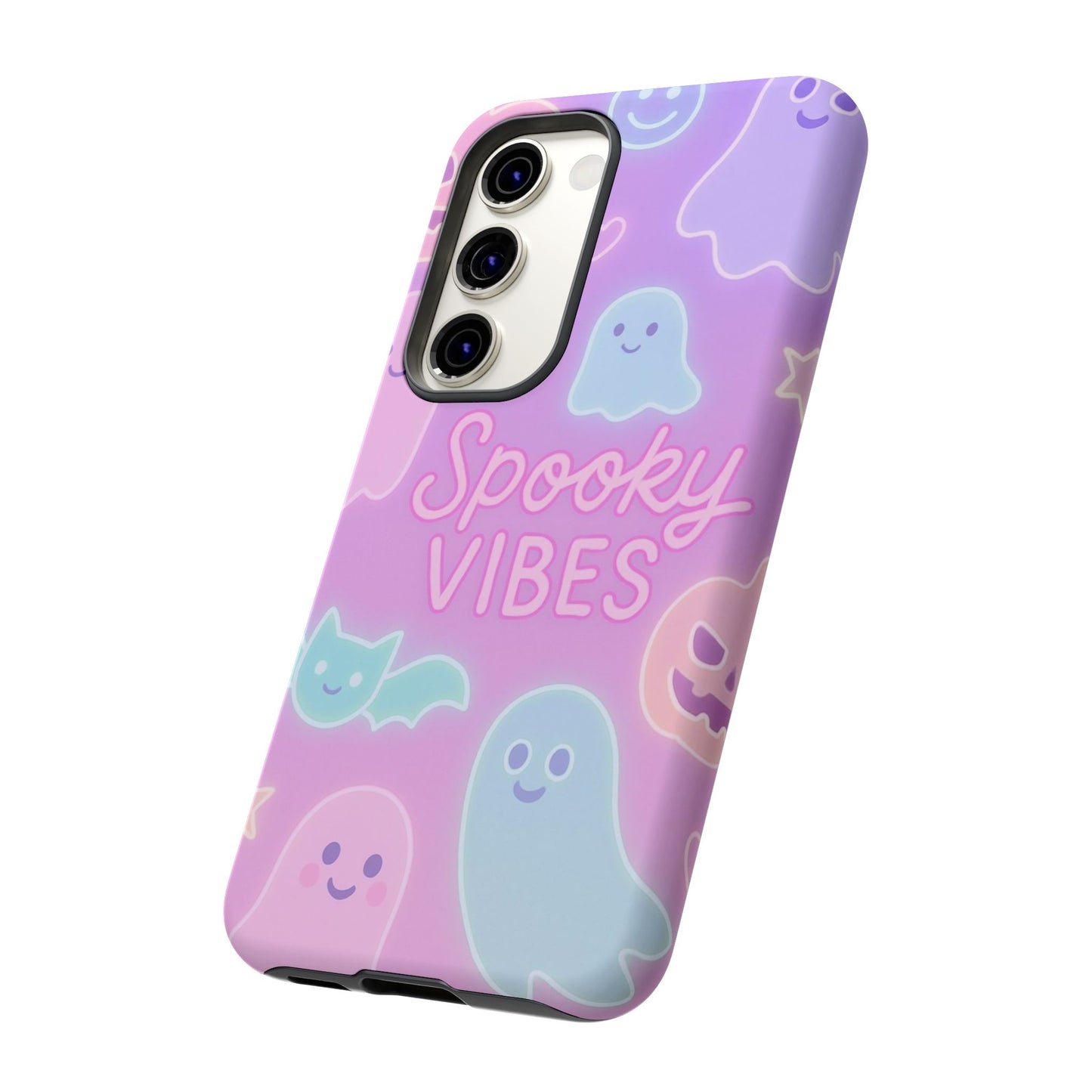 Spooky Vibes Pastel Halloween Design | Cute Ghosts, Pumpkins & Bats Aesthetic Phone Cases