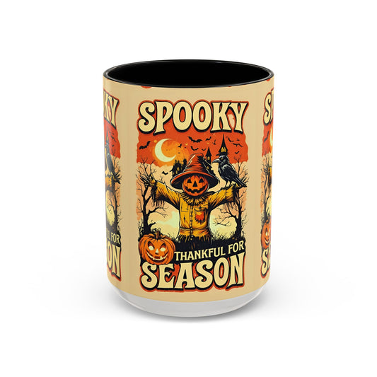 Spooky Thankful for the Season Mug 🎃 | Cute Pumpkin Halloween Coffee Cup Accent Mug
