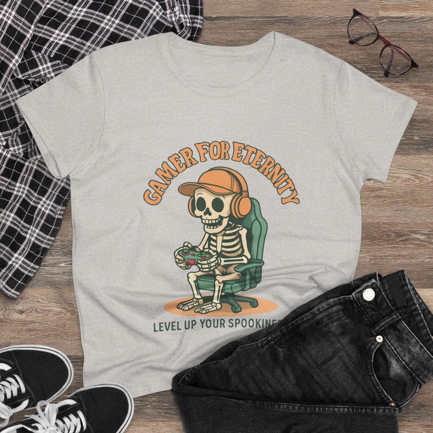 Halloween Gamer Tee, Gamer for Eternity Shirt, Spooky T-Shirt, Video Game Apparel, Halloween Costume Top