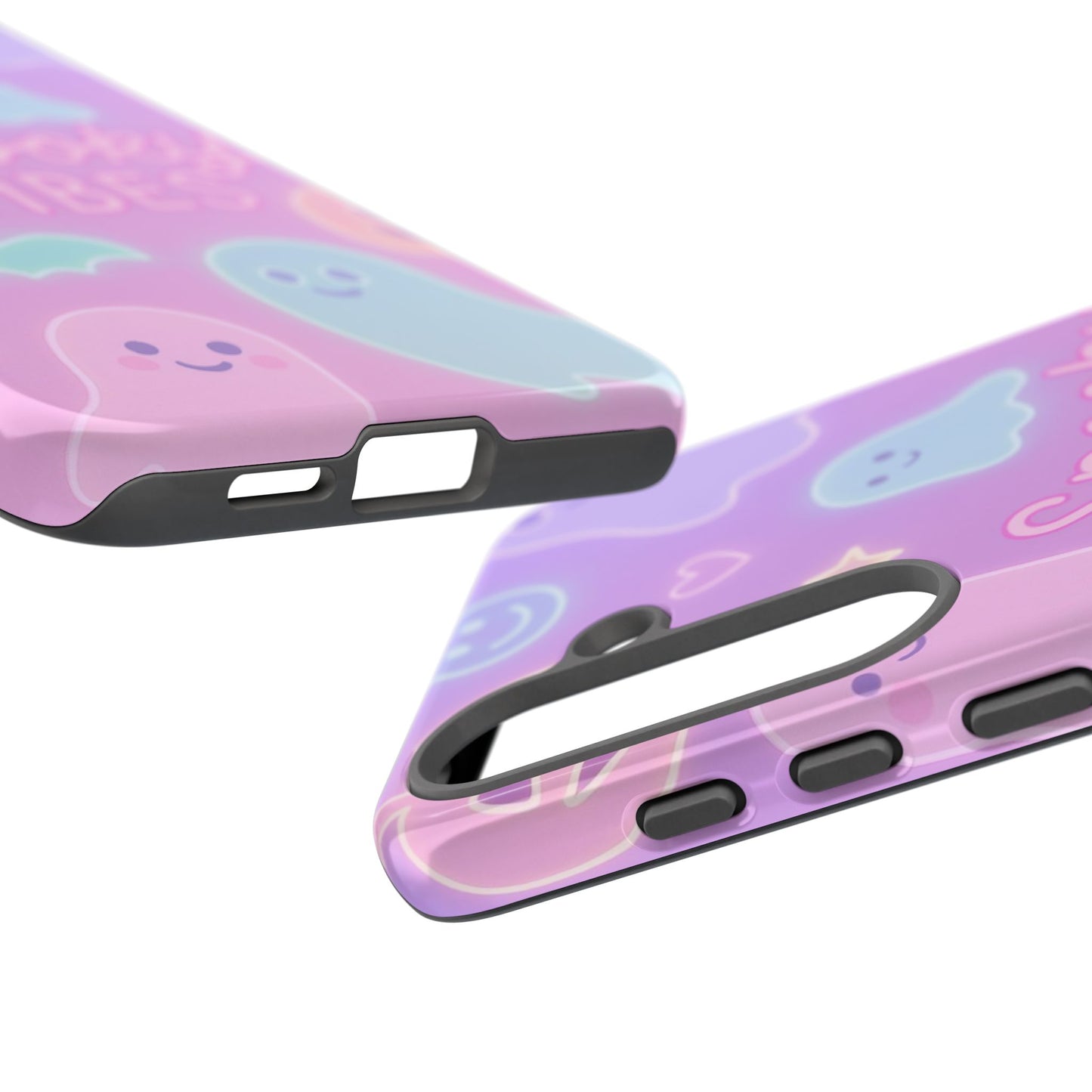 Spooky Vibes Pastel Halloween Design | Cute Ghosts, Pumpkins & Bats Aesthetic Phone Cases