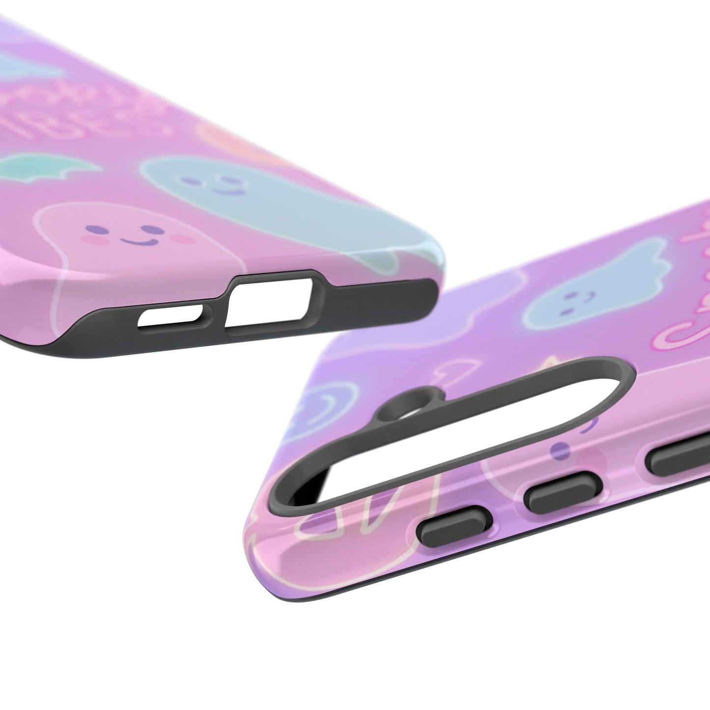 Spooky Vibes Pastel Halloween Design | Cute Ghosts, Pumpkins & Bats Aesthetic Phone Cases