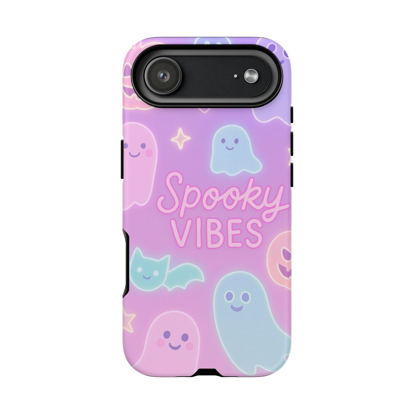 Spooky Vibes Pastel Halloween Design | Cute Ghosts, Pumpkins & Bats Aesthetic Phone Cases