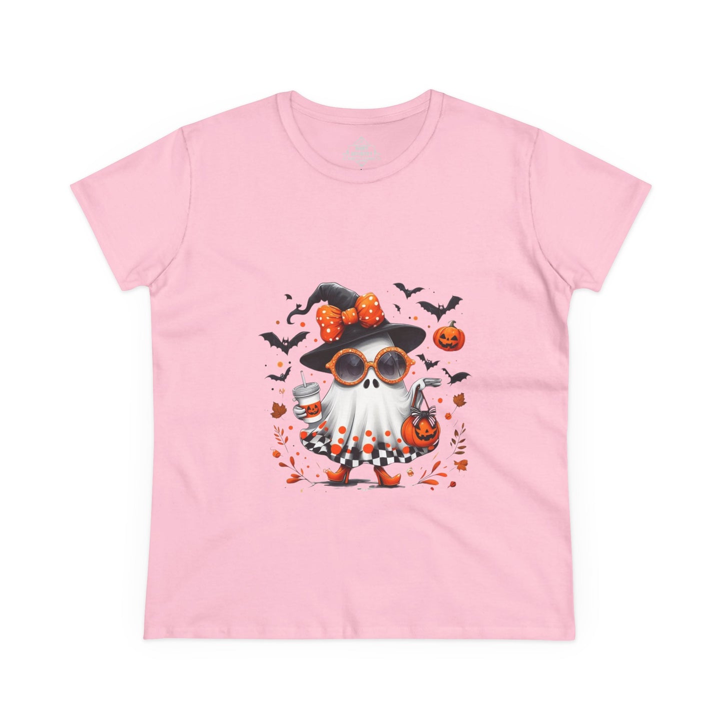 Trendy Halloween Ghost Tumbler Design | Cute Witch Ghost PNG | Spooky Season Sublimation Design for Shirts, Mugs & Decor