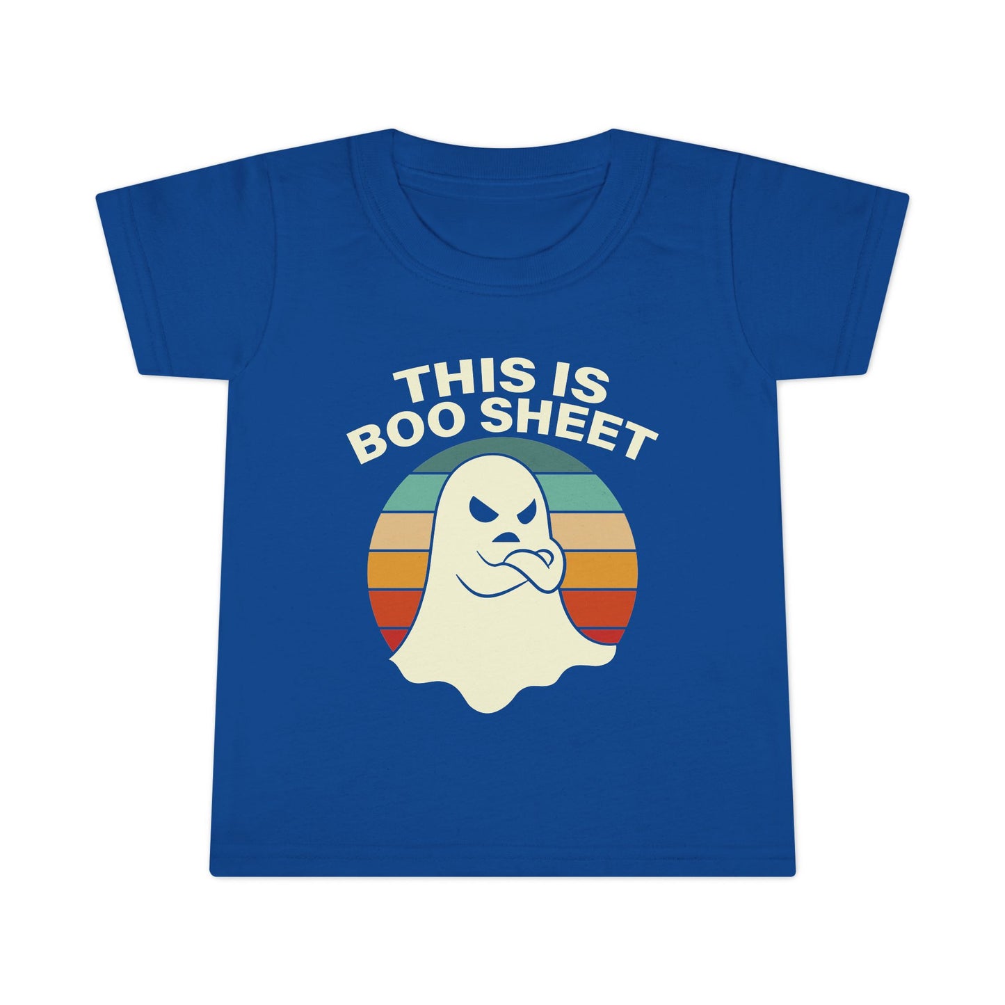 This Is Boo Sheet Funny Halloween T‑Shirt | Sarcastic Ghost Shirt for Spooky Season | Retro Ghost Graphic Tee for Men & Women Toddler T-Shirt
