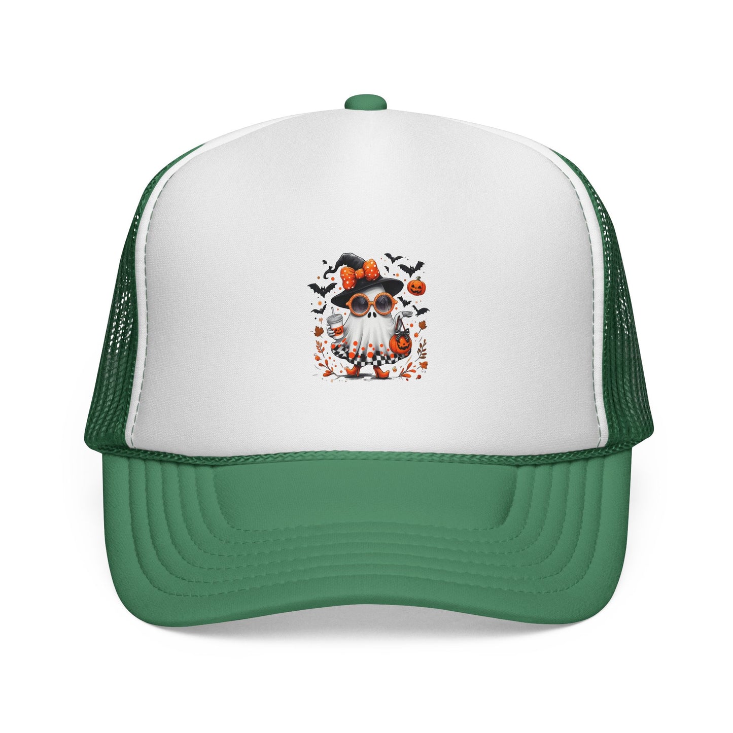 Trendy Halloween Ghost Tumbler Design | Cute Witch Ghost PNG | Spooky Season Sublimation Design for Shirts, Mugs & Decor , Trucker Hat printed