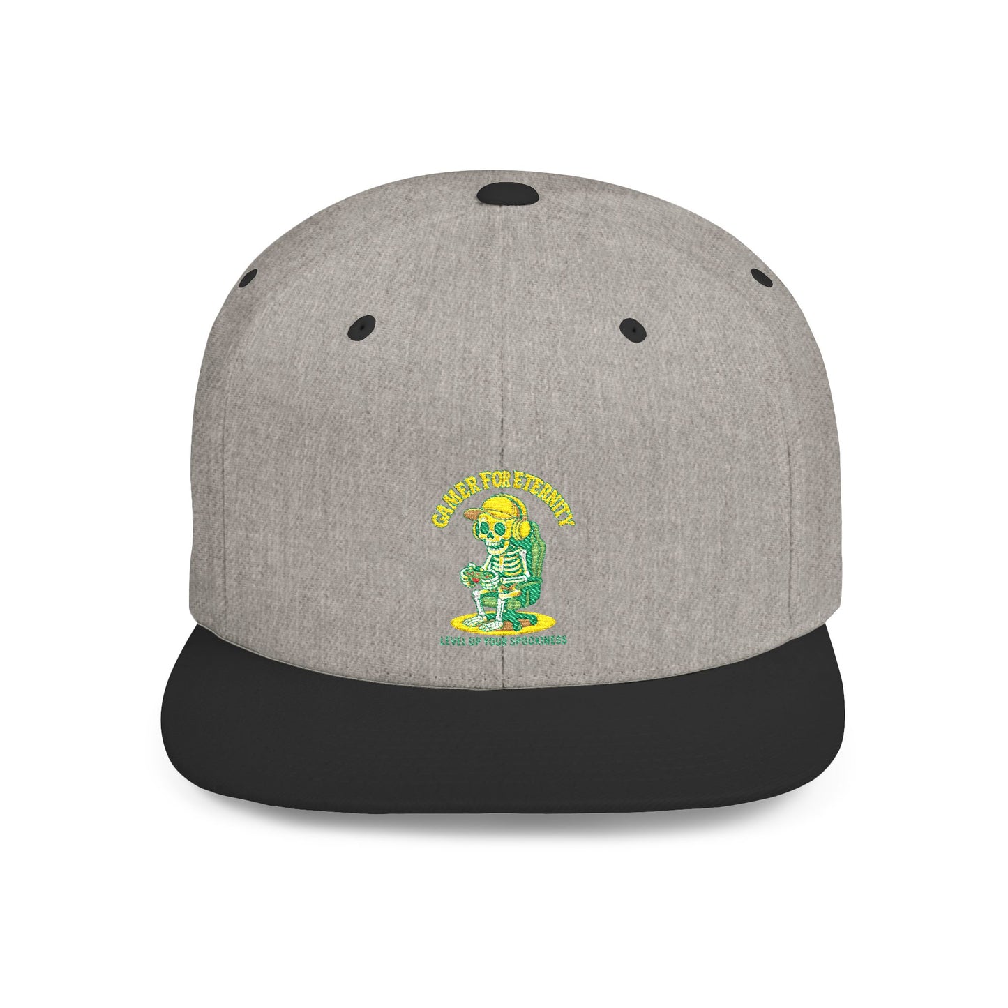 Trendy Flat Bill Snapback Hat, Casual Outdoor Cap, Custom Graphic Hat, Perfect for Summer Festivals, Streetwear Accessory, Snapback Cap