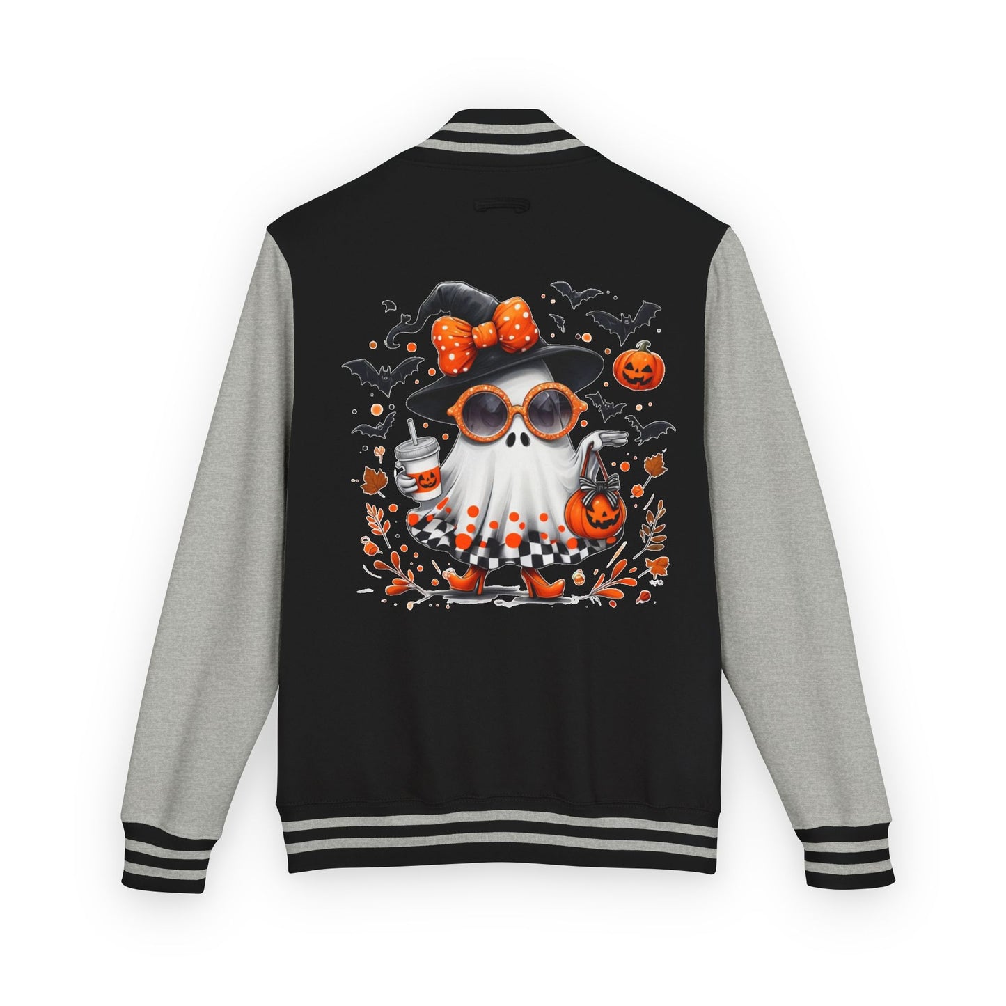 Trendy Halloween Ghost with Witch  Sunglasses | Cute Spooky Chic Pumpkin Art Print | Fashion Ghost Fall Aesthetic Design