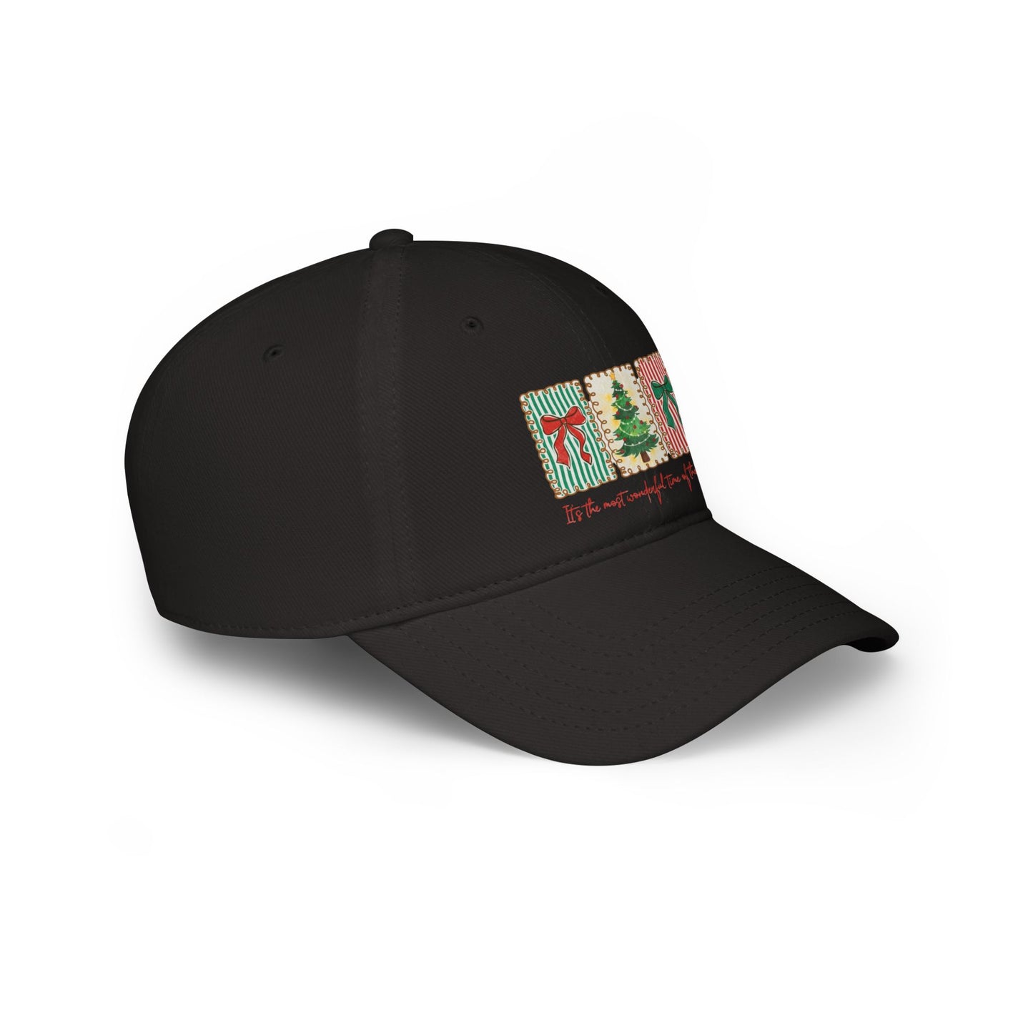 Festive Christmas Tree & Bow Design | It’s the Most Wonderful Time of the Year – Holiday Shirt, Mug, Tote & Home Decor Baseball Caps