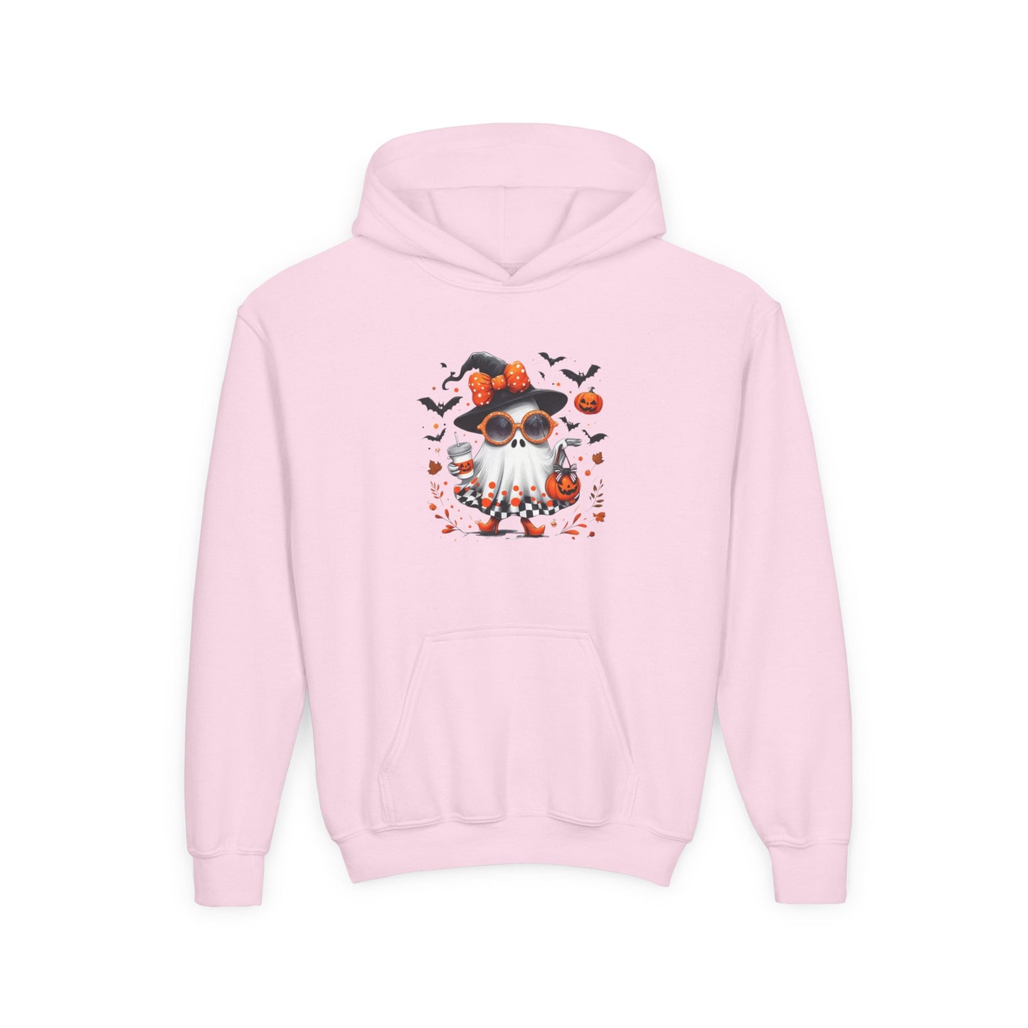 Cute Halloween Ghost T-Shirt | Trendy Witch Ghost Outfit | Spooky Fall Shirt for Women | Pumpkin Aesthetic Halloween Apparel Gift Kids Hoodie