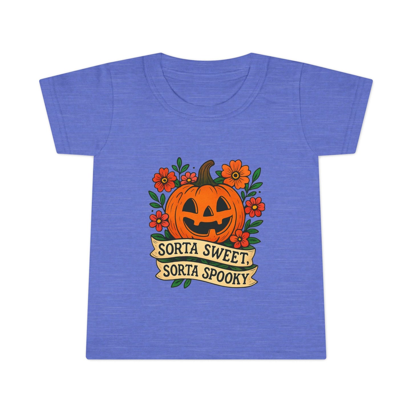 Cute Pumpkin Design – Sorta Sweet, Sorta Spooky Halloween Artwork Toddler T-Shirt