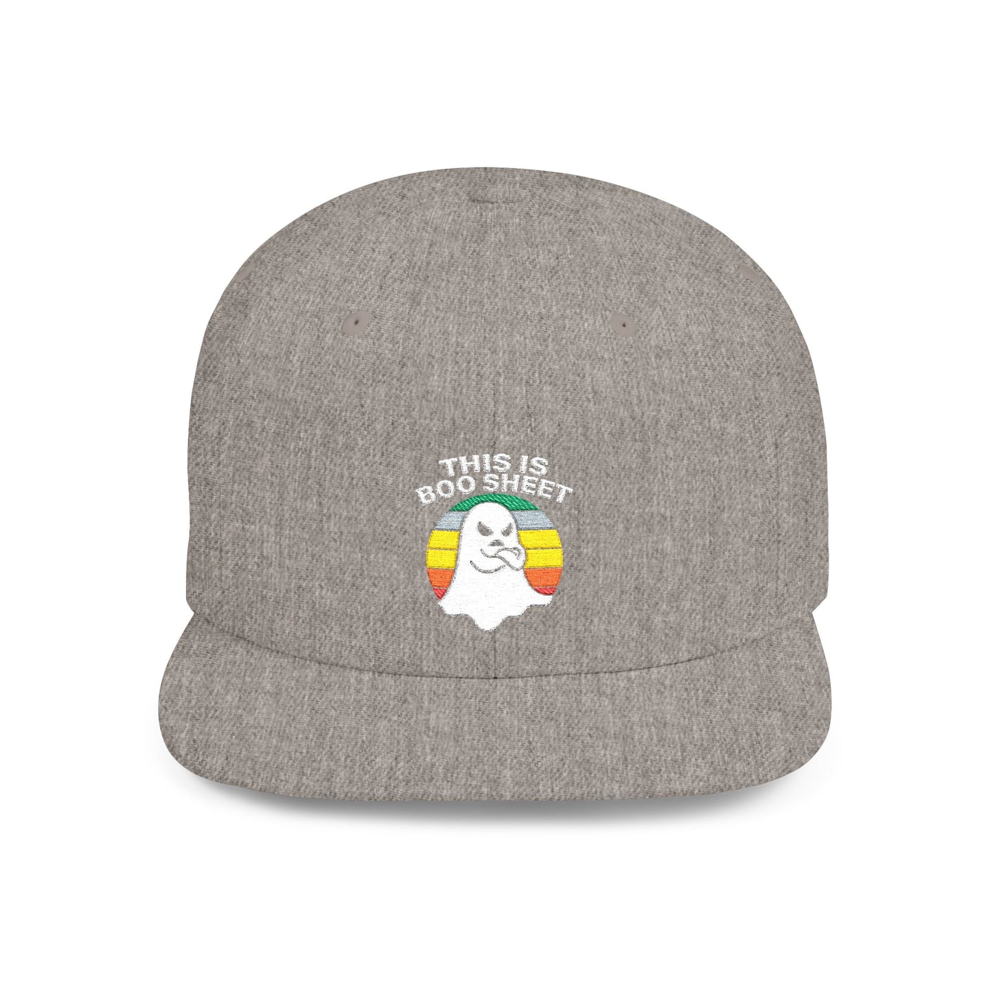 This Is Boo Sheet Funny Halloween T‑Shirt | Sarcastic Ghost Shirt for Spooky Season | Retro Ghost Graphic Tee for Men & Women Snapback Cap