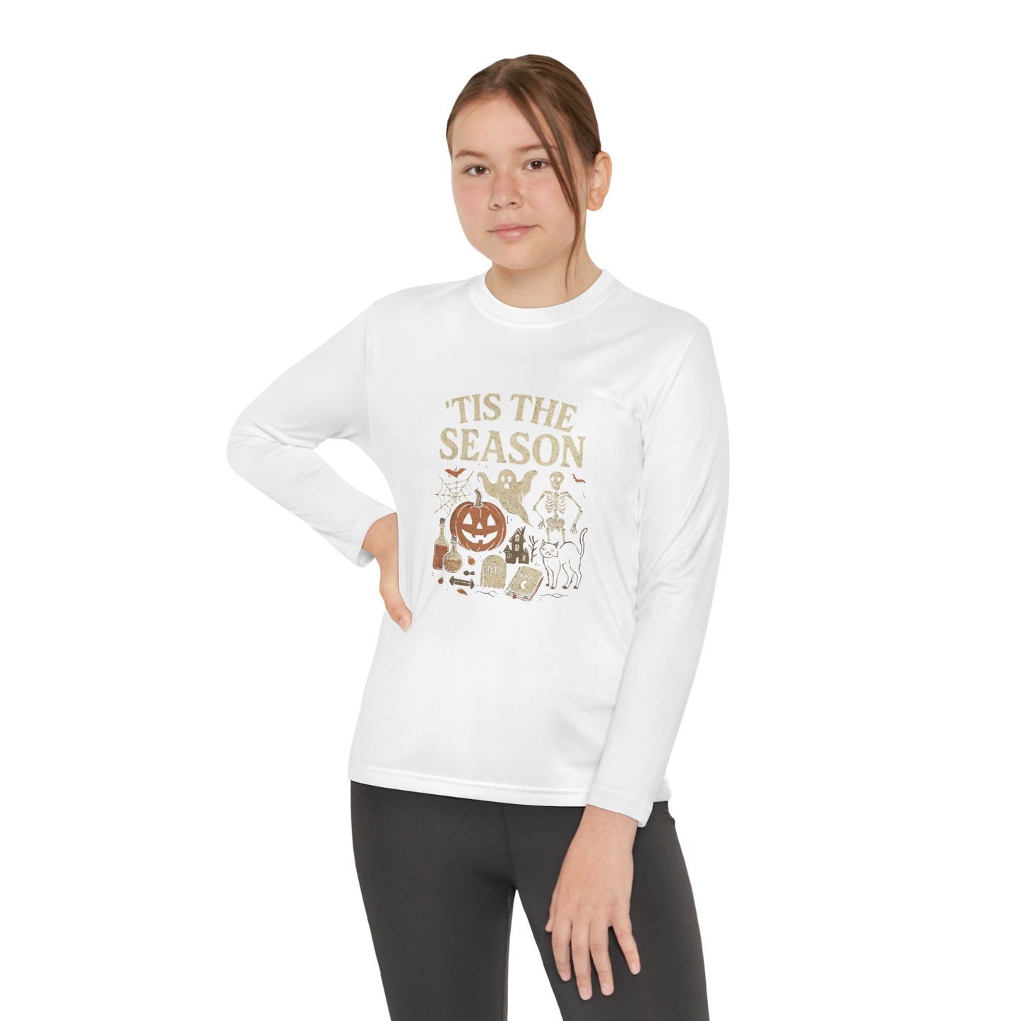 ‘Tis the Season Halloween  | Vintage Spooky Season Shirt with Ghost, Skeleton & Pumpkin | Retro Halloween Graphic Tee for Fall