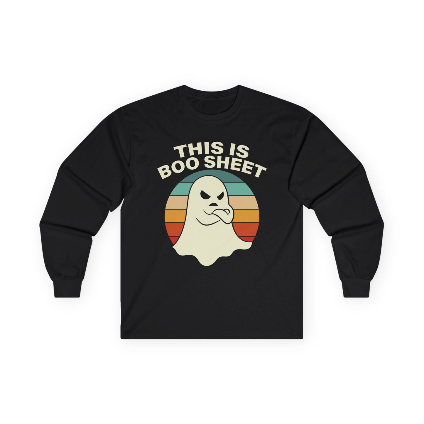 This Is Boo Sheet Funny Halloween T‑Shirt | Sarcastic Ghost Shirt for Spooky Season | Retro Ghost Graphic Tee for Men & Women