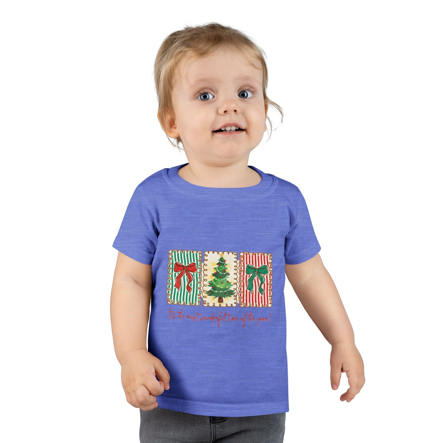 Festive Christmas Tree & Bow Design | It’s the Most Wonderful Time of the Year – Holiday Shirt, Mug, Tote & Home Decor Toddler T-Shirt