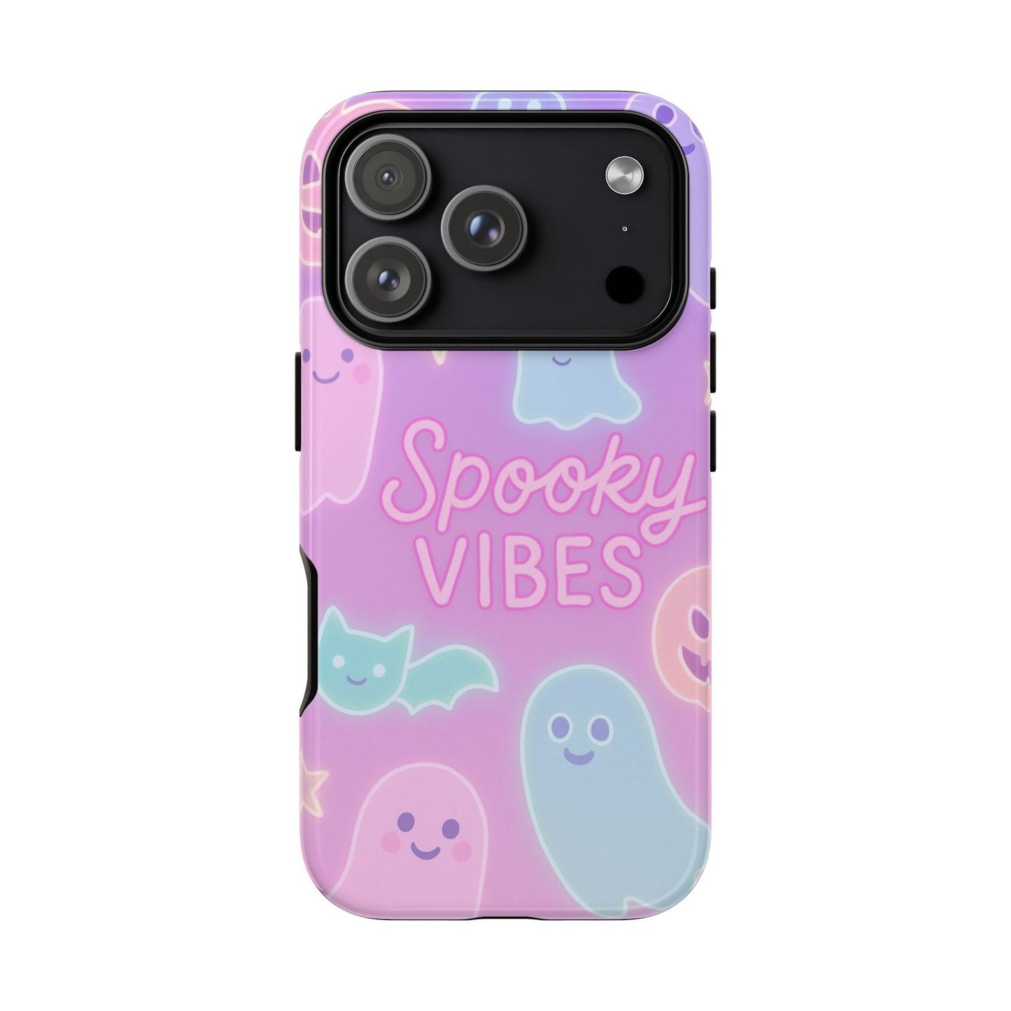 Spooky Vibes Pastel Halloween Design | Cute Ghosts, Pumpkins & Bats Aesthetic Phone Cases