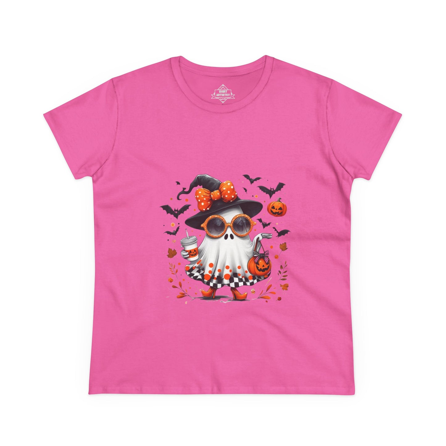 Trendy Halloween Ghost Tumbler Design | Cute Witch Ghost PNG | Spooky Season Sublimation Design for Shirts, Mugs & Decor