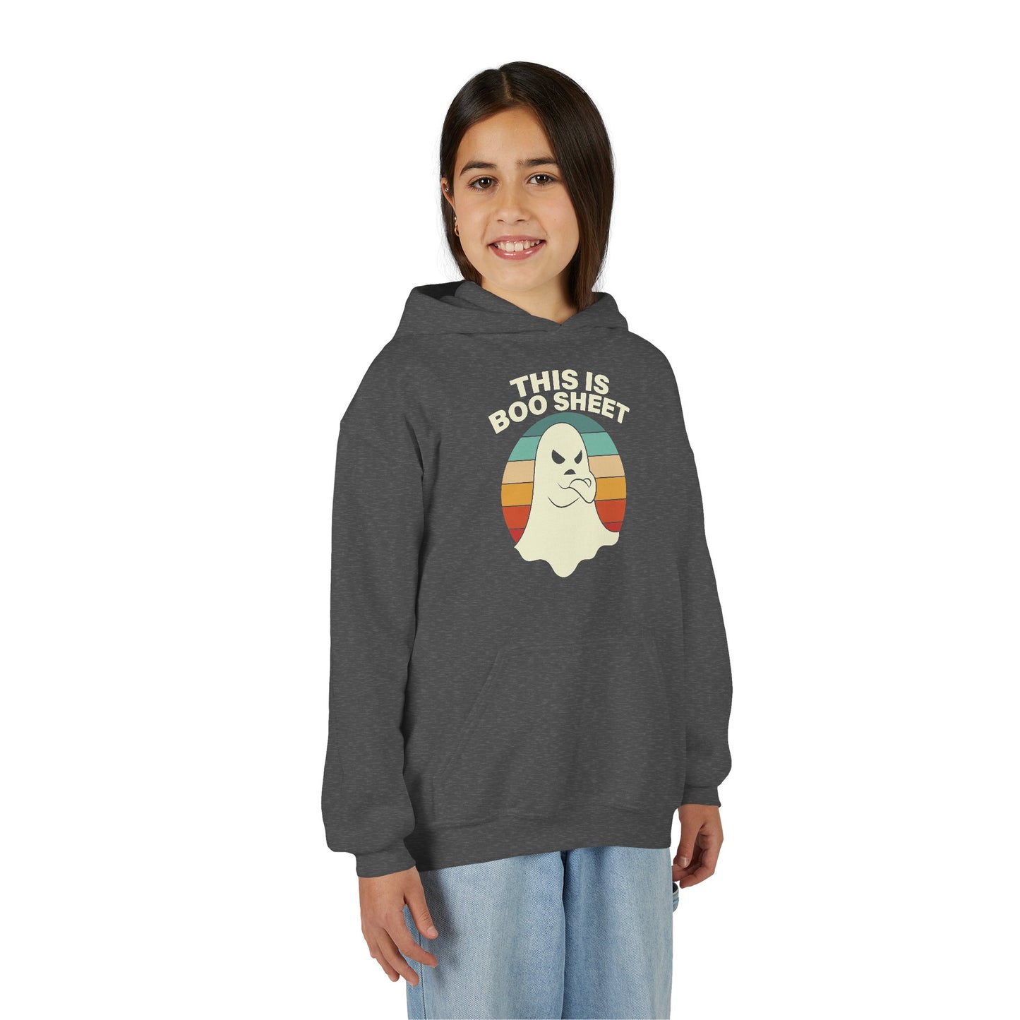 This Is Boo Sheet Funny Halloween T‑Shirt | Sarcastic Ghost Shirt for Spooky Season | Retro Ghost Graphic Tee for Men & Women Kids Hoodie