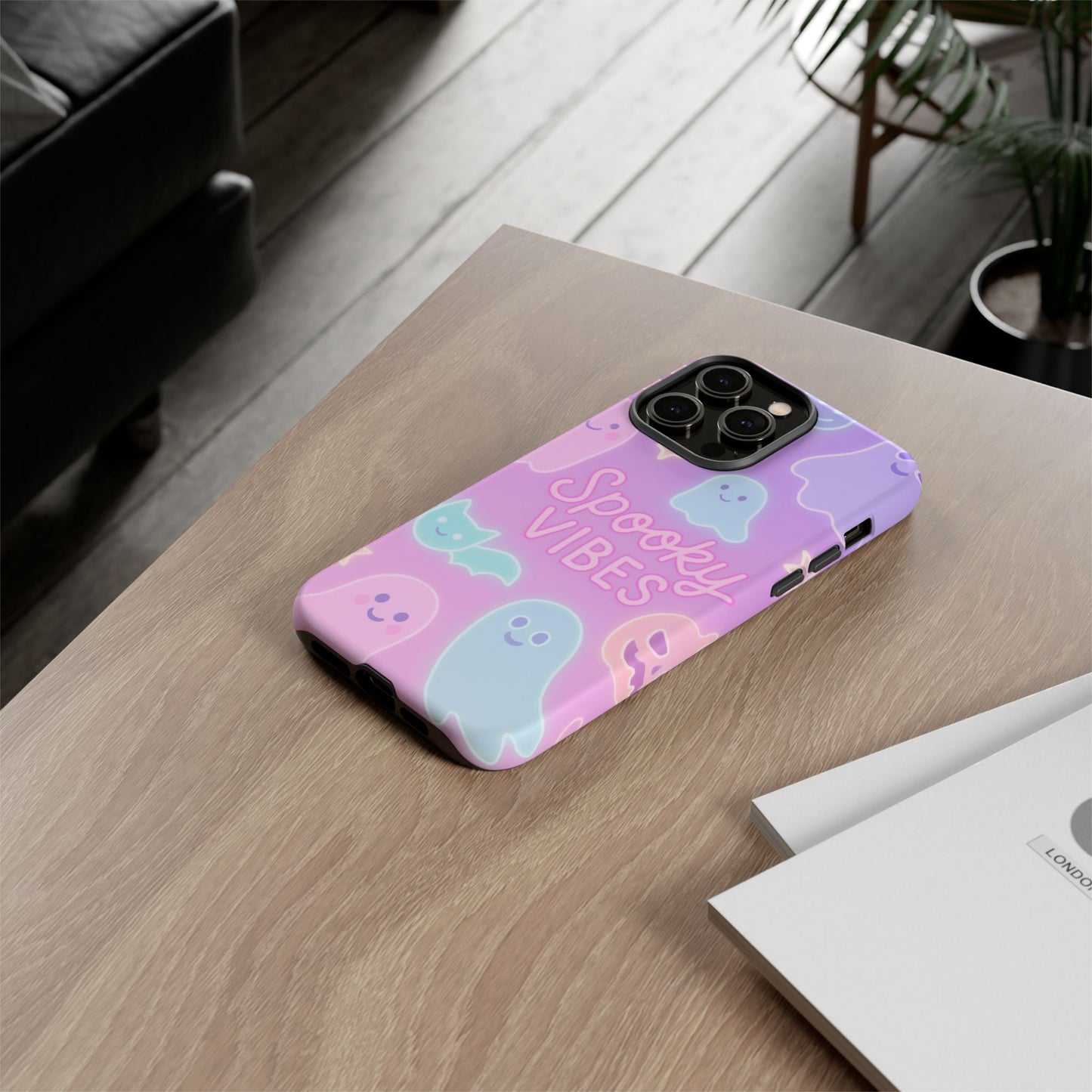 Spooky Vibes Pastel Halloween Design | Cute Ghosts, Pumpkins & Bats Aesthetic Phone Cases