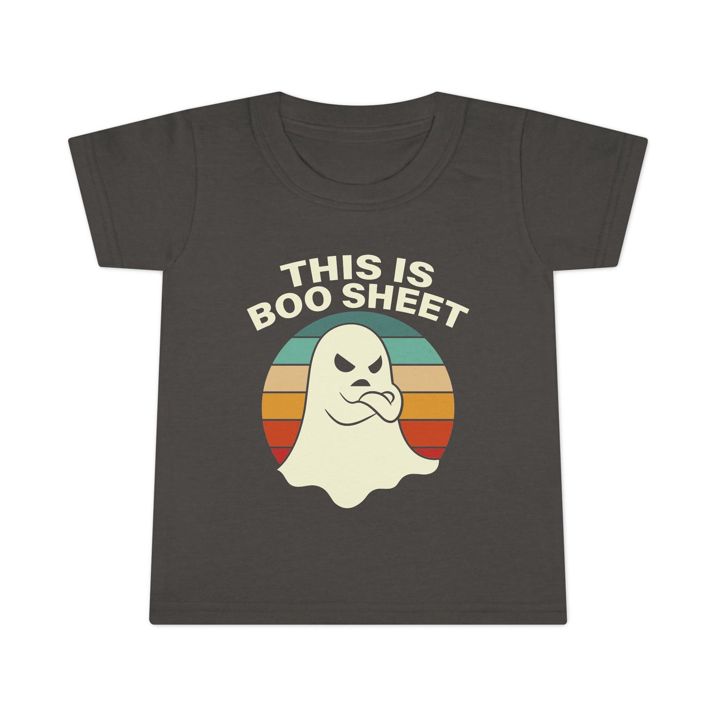 This Is Boo Sheet Funny Halloween T‑Shirt | Sarcastic Ghost Shirt for Spooky Season | Retro Ghost Graphic Tee for Men & Women Toddler T-Shirt