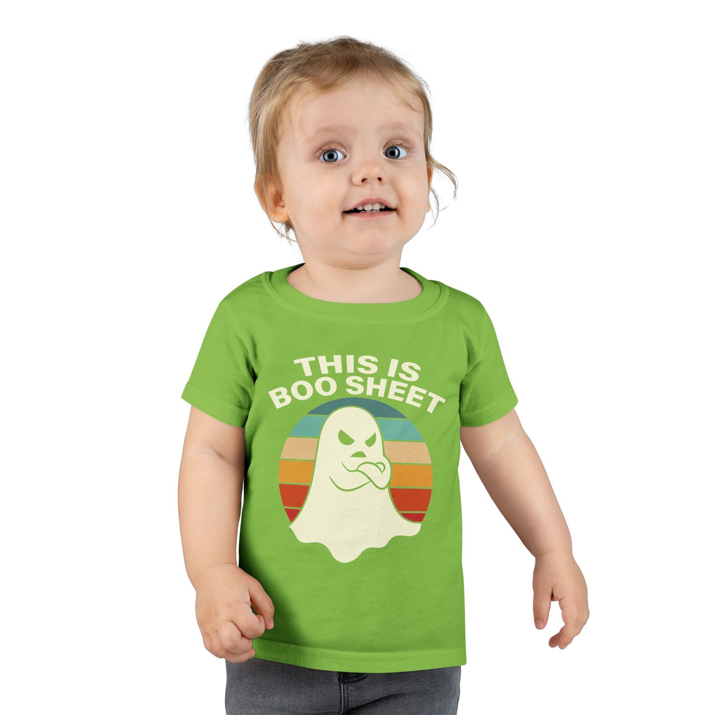 This Is Boo Sheet Funny Halloween T‑Shirt | Sarcastic Ghost Shirt for Spooky Season | Retro Ghost Graphic Tee for Men & Women Toddler T-Shirt