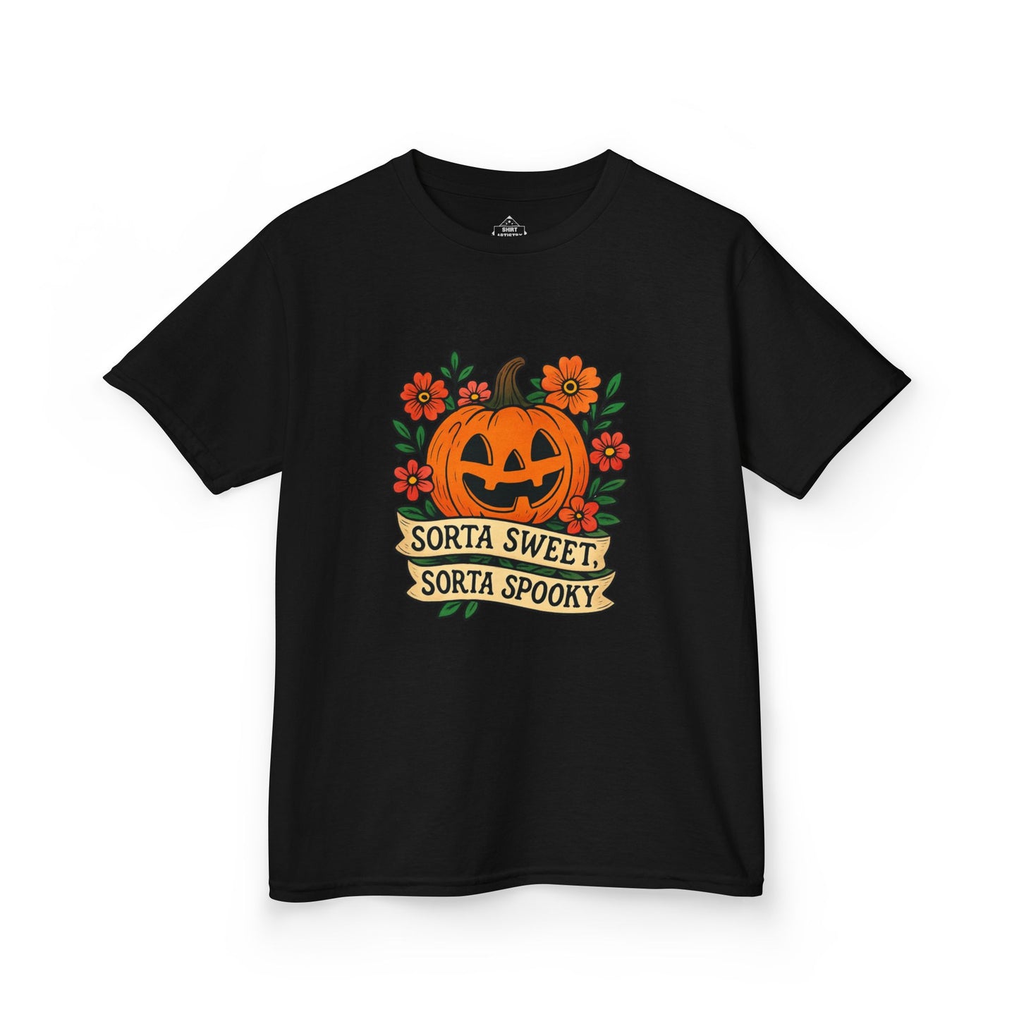 Cute Pumpkin Design – Sorta Sweet, Sorta Spooky Halloween Artwork , Kids T-Shirts