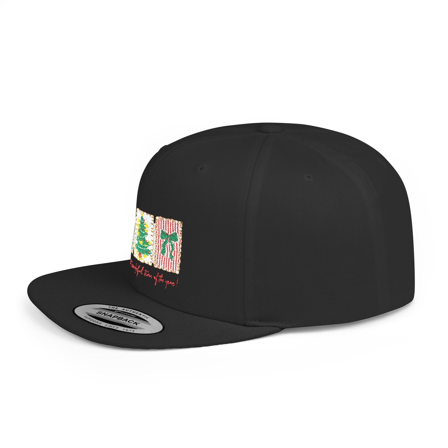 Festive Christmas Tree & Bow Design | It’s the Most Wonderful Time of the Year – Holiday Shirt, Mug, Tote & Home Decor Snapback Cap