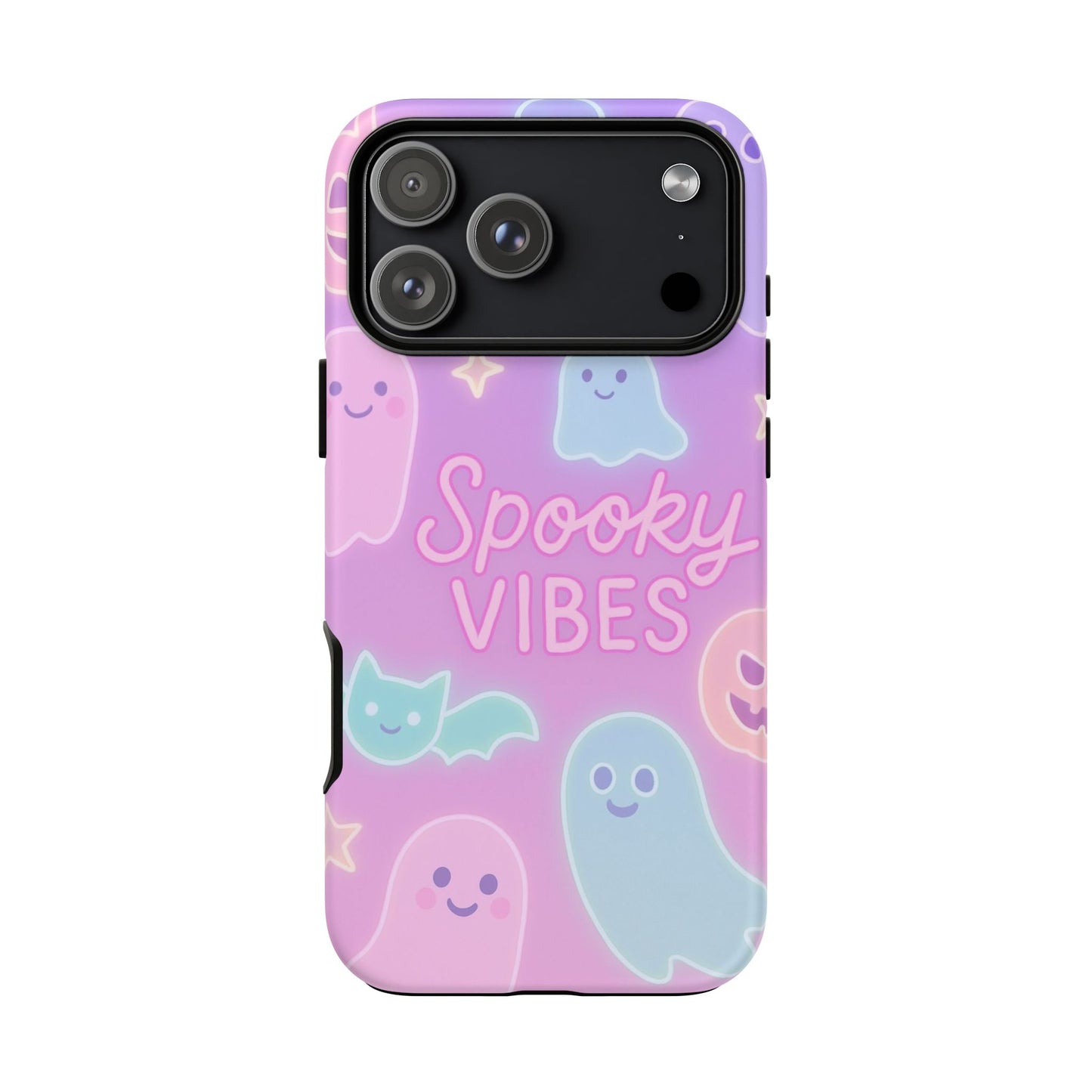 Spooky Vibes Pastel Halloween Design | Cute Ghosts, Pumpkins & Bats Aesthetic Phone Cases