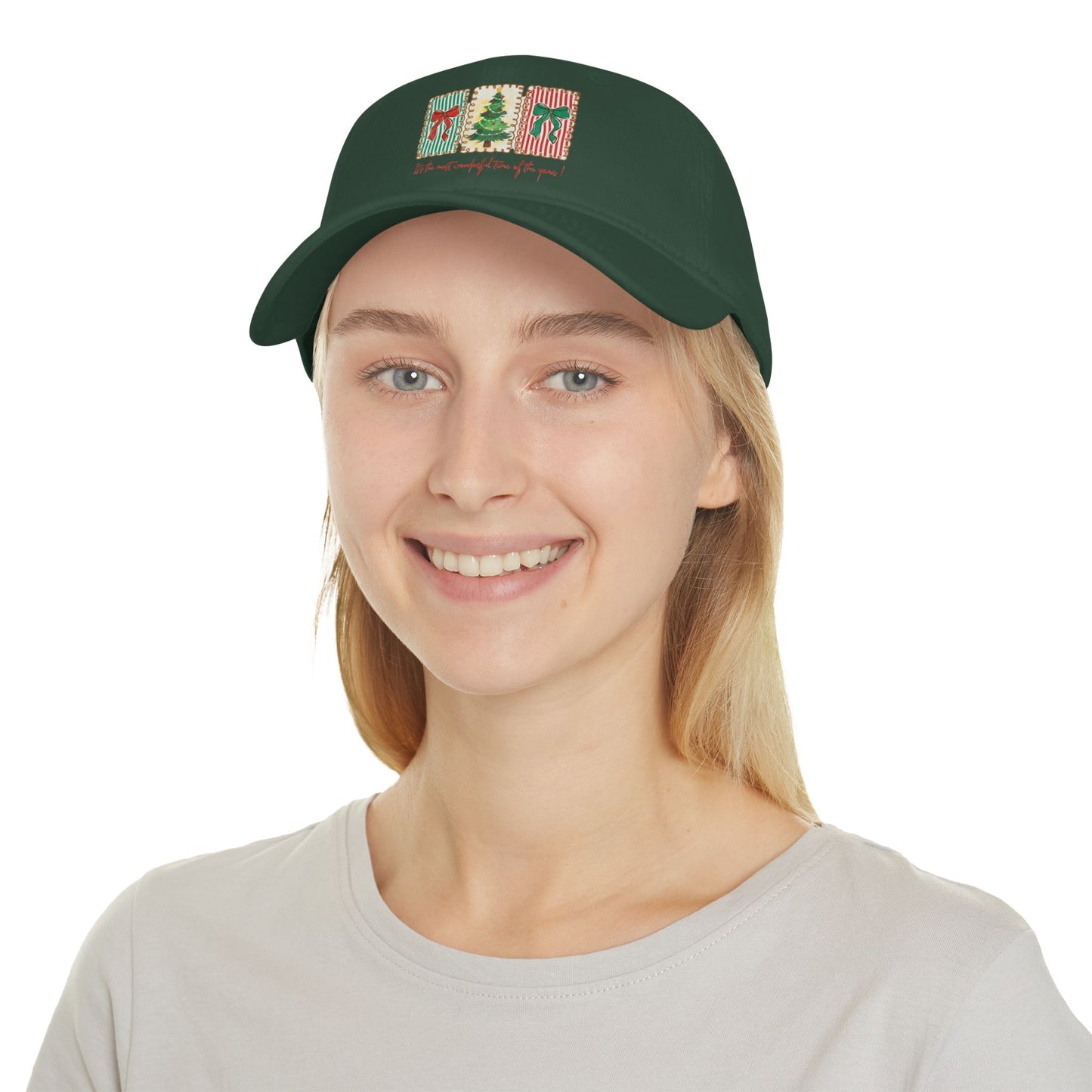 Festive Christmas Tree & Bow Design | It’s the Most Wonderful Time of the Year – Holiday Shirt, Mug, Tote & Home Decor Baseball Caps
