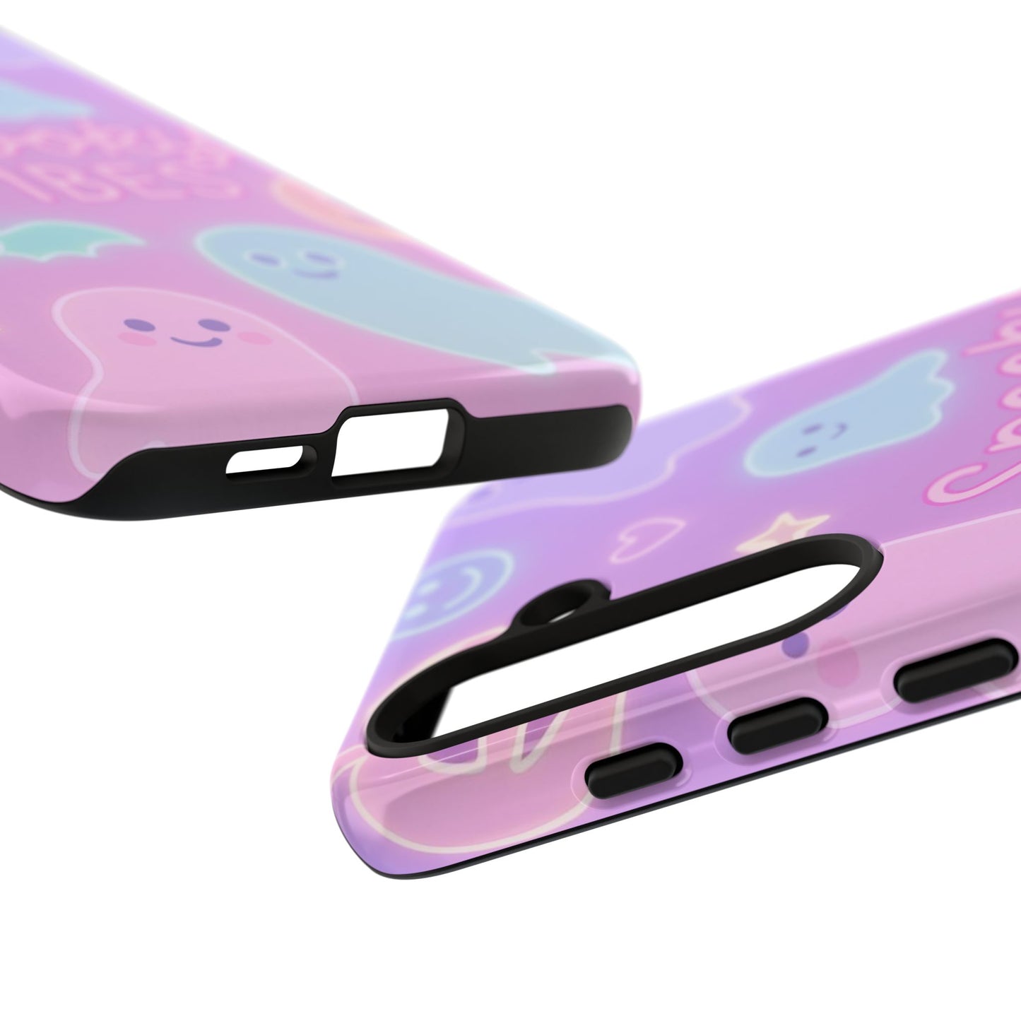 Spooky Vibes Pastel Halloween Design | Cute Ghosts, Pumpkins & Bats Aesthetic Phone Cases