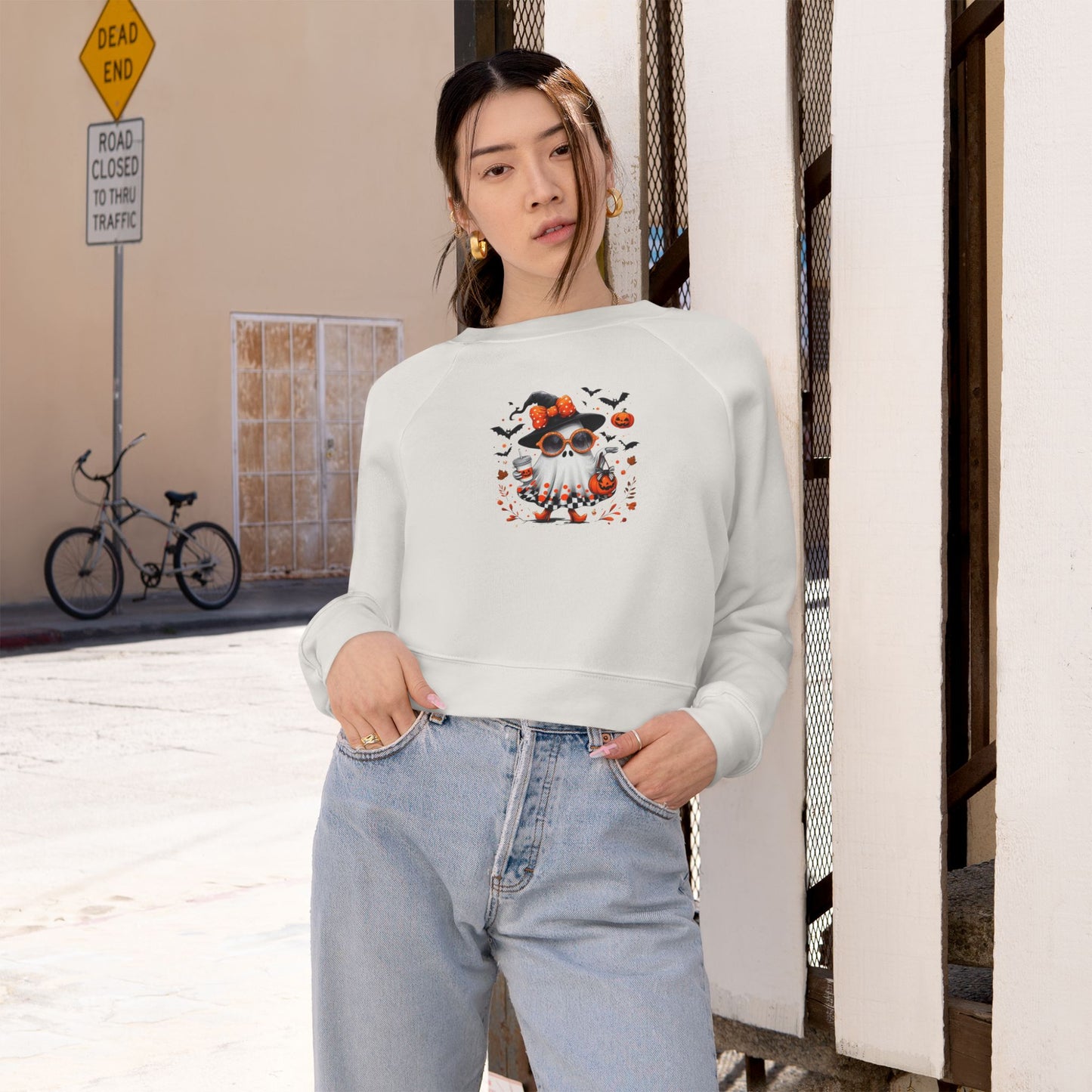 Cute Halloween Ghost | Trendy Witch Ghost Outfit | Spooky Fall Shirt for Women | Pumpkin Aesthetic Halloween Apparel Gift