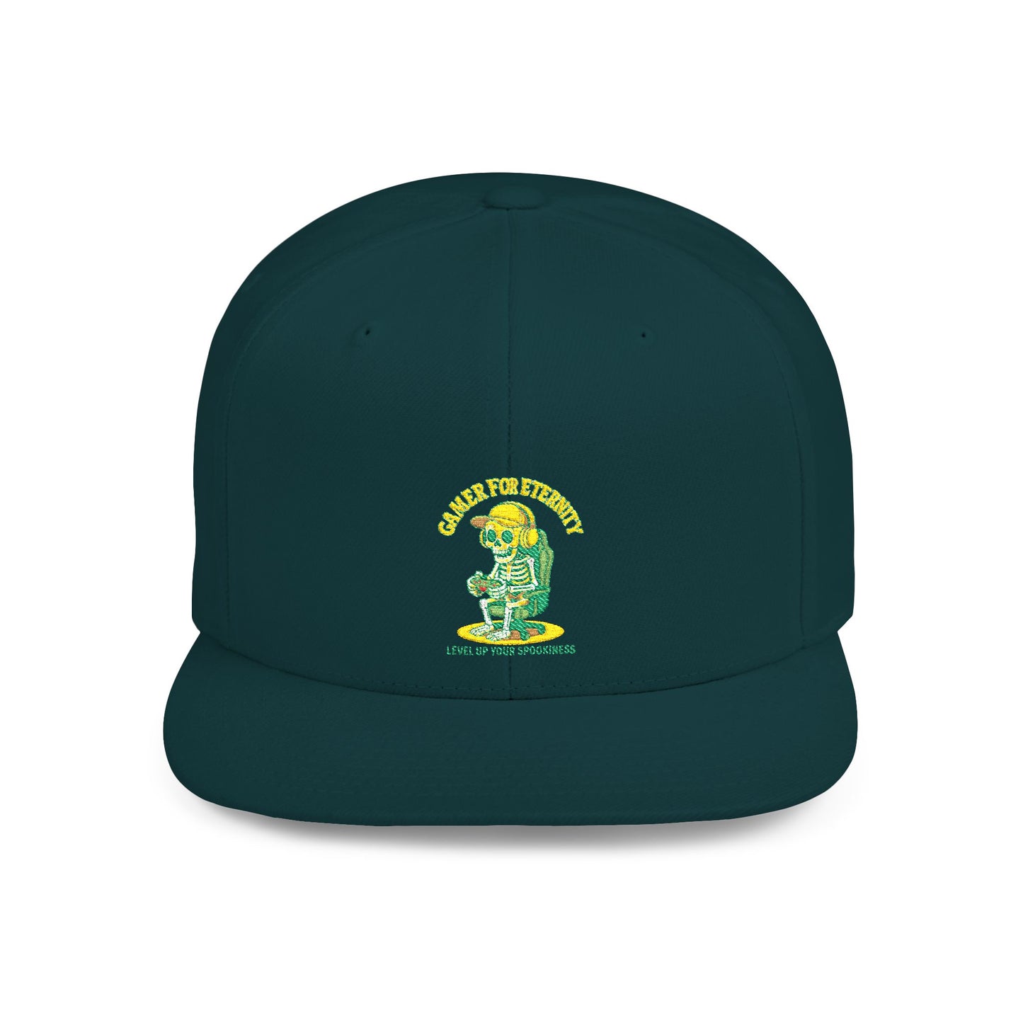 Trendy Flat Bill Snapback Hat, Casual Outdoor Cap, Custom Graphic Hat, Perfect for Summer Festivals, Streetwear Accessory, Snapback Cap