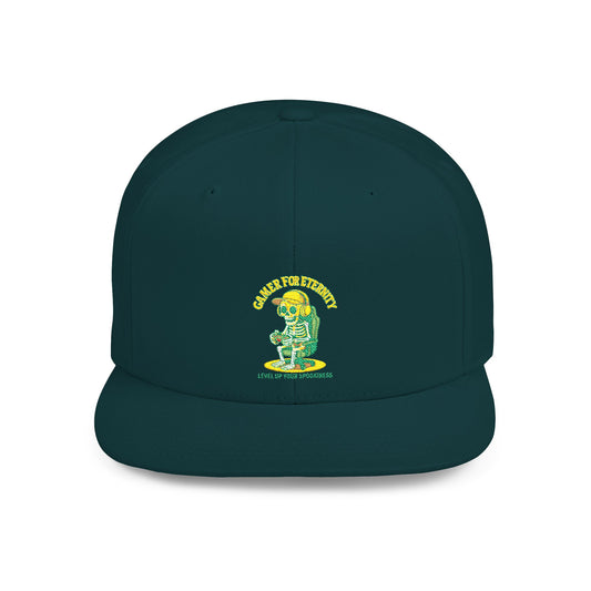 Trendy Flat Bill Snapback Hat, Casual Outdoor Cap, Custom Graphic Hat, Perfect for Summer Festivals, Streetwear Accessory, Snapback Cap