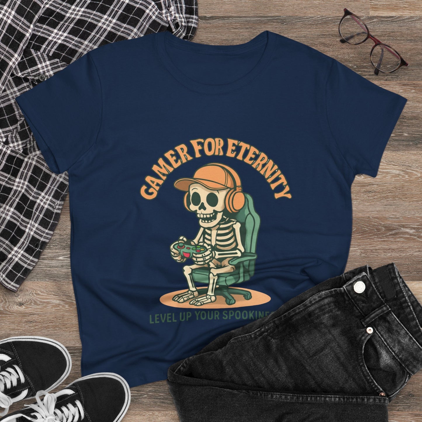 Halloween Gamer Tee, Gamer for Eternity Shirt, Spooky T-Shirt, Video Game Apparel, Halloween Costume Top