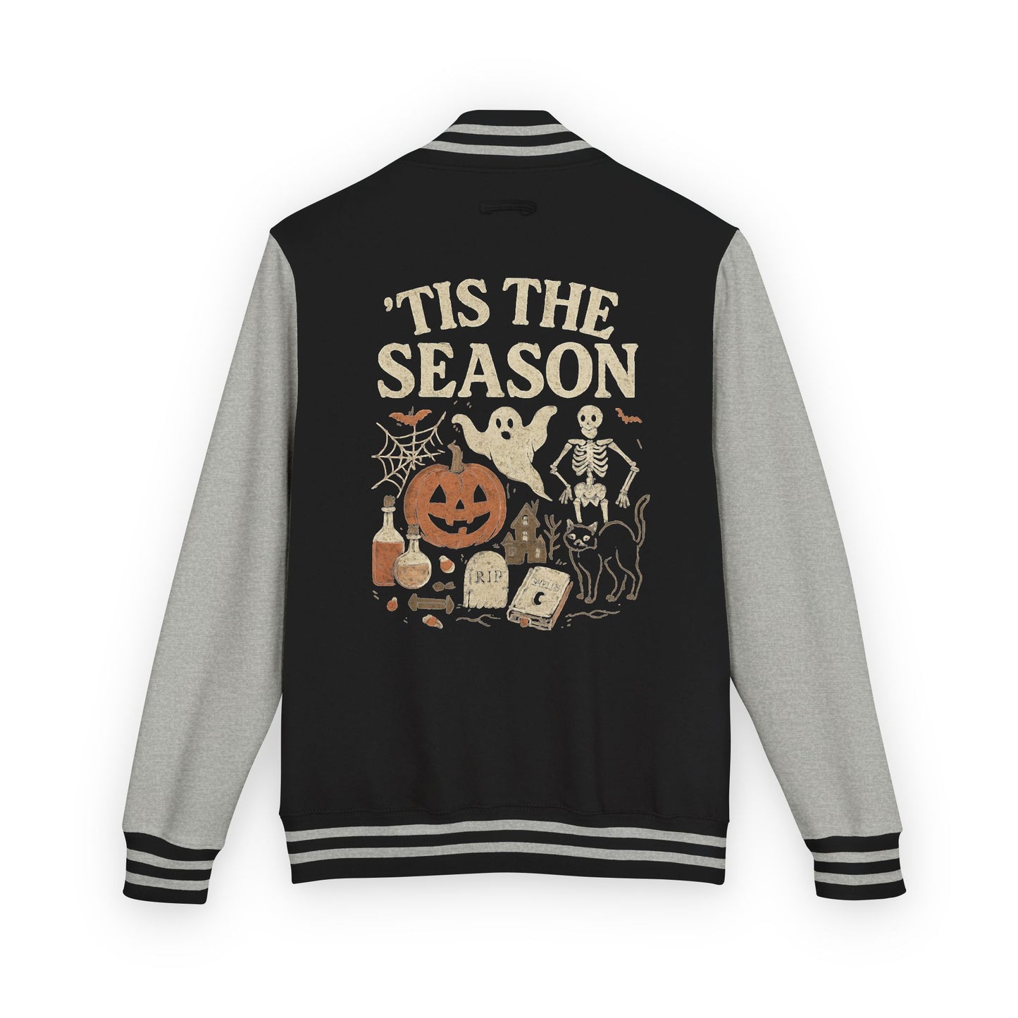 ‘Tis the Season Halloween  | Vintage Spooky Season Shirt with Ghost, Skeleton & Pumpkin | Retro Halloween Graphic Tee for Fall