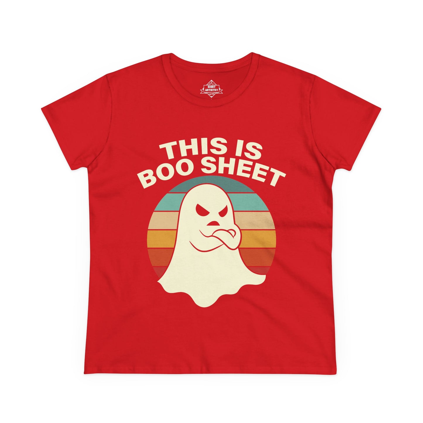 This Is Boo Sheet Funny Halloween | Sarcastic Ghost Shirt for Spooky Season | Retro Ghost Graphic Tee for Men & Women