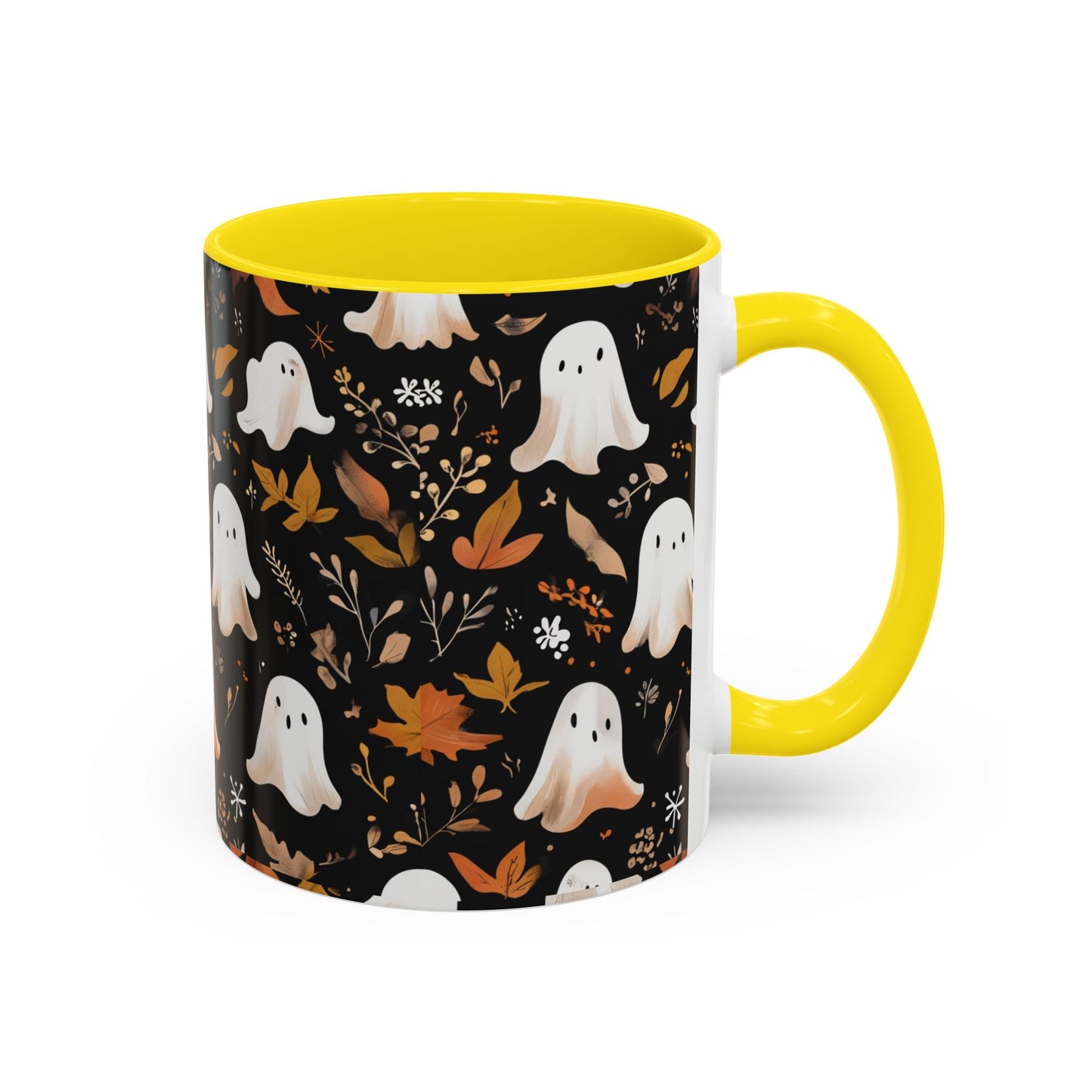 Halloween Ghost Coffee Mug, Cute Fall Mug, Spooky Drinkware, Autumn Gift, Ghost Decor, Accent Mug