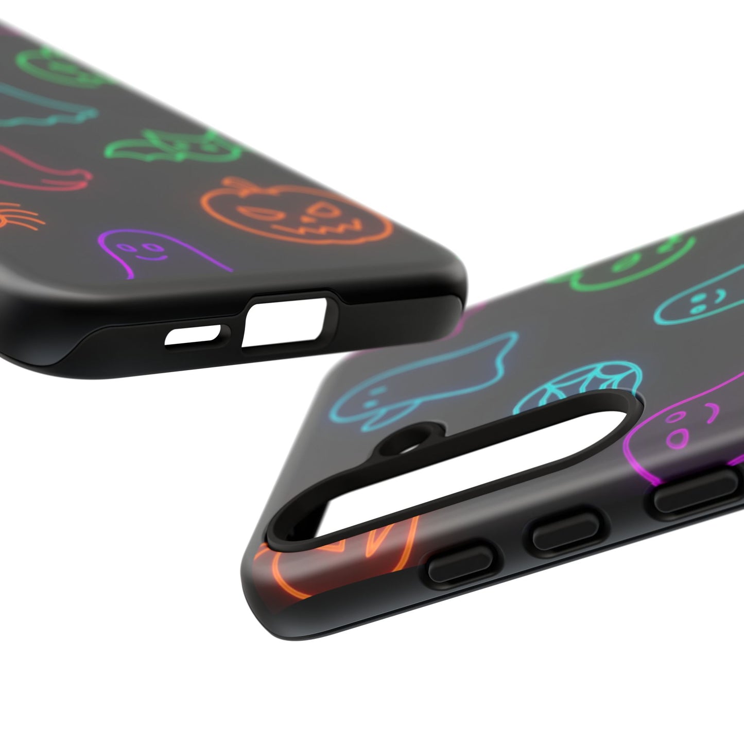 Neon Halloween Pattern | Cute Ghosts, Pumpkins & Bats Glow Design Phone Cases