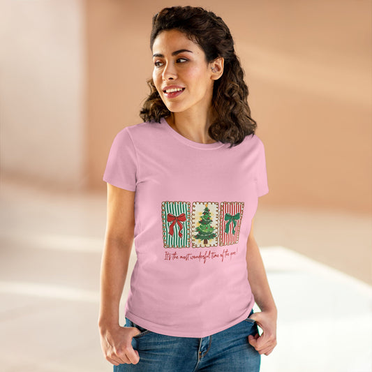 Festive Christmas Tree & Bow Design | It’s the Most Wonderful Time of the Year – Holiday Shirt, Mug, Tote & Home Decor