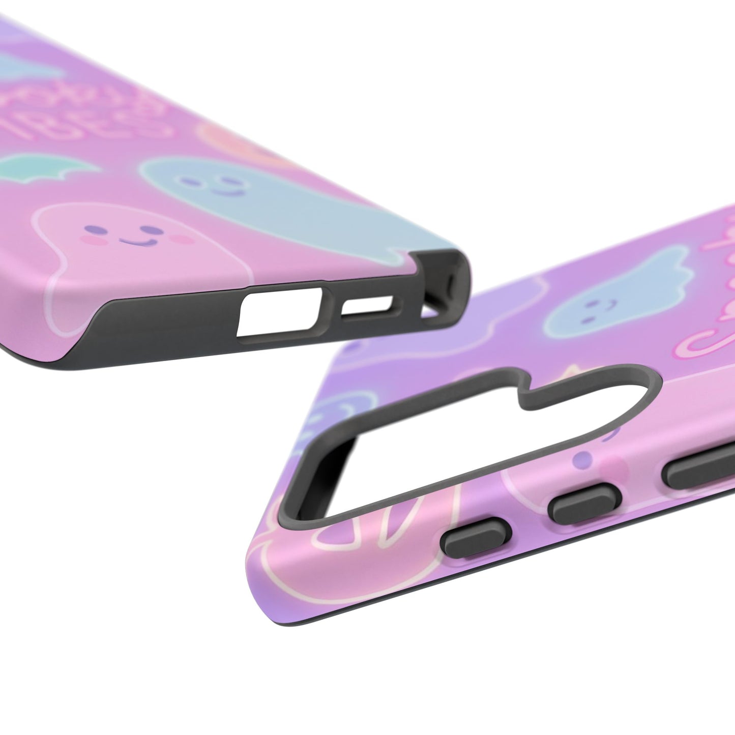 Spooky Vibes Pastel Halloween Design | Cute Ghosts, Pumpkins & Bats Aesthetic Phone Cases