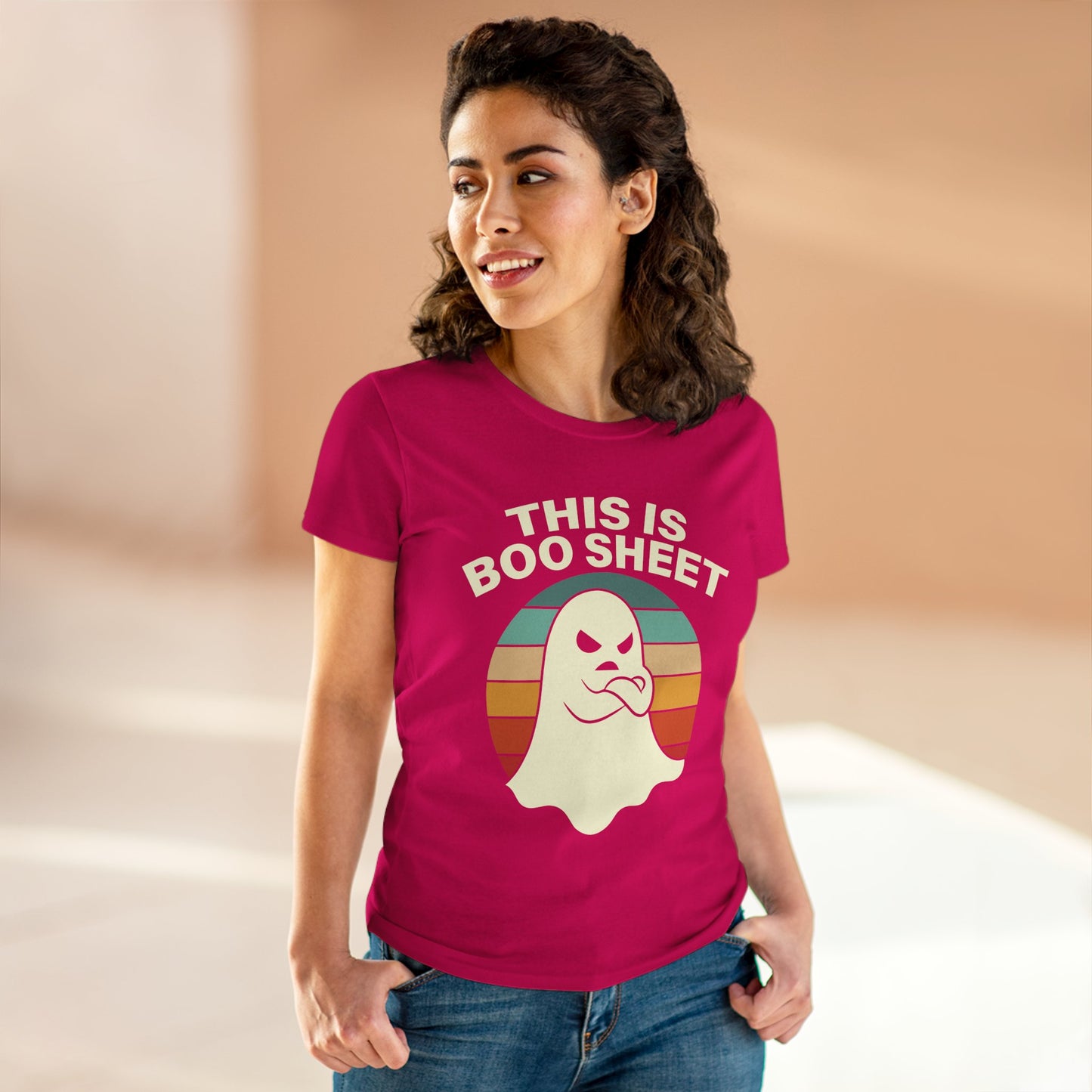This Is Boo Sheet Funny Halloween | Sarcastic Ghost Shirt for Spooky Season | Retro Ghost Graphic Tee for Men & Women