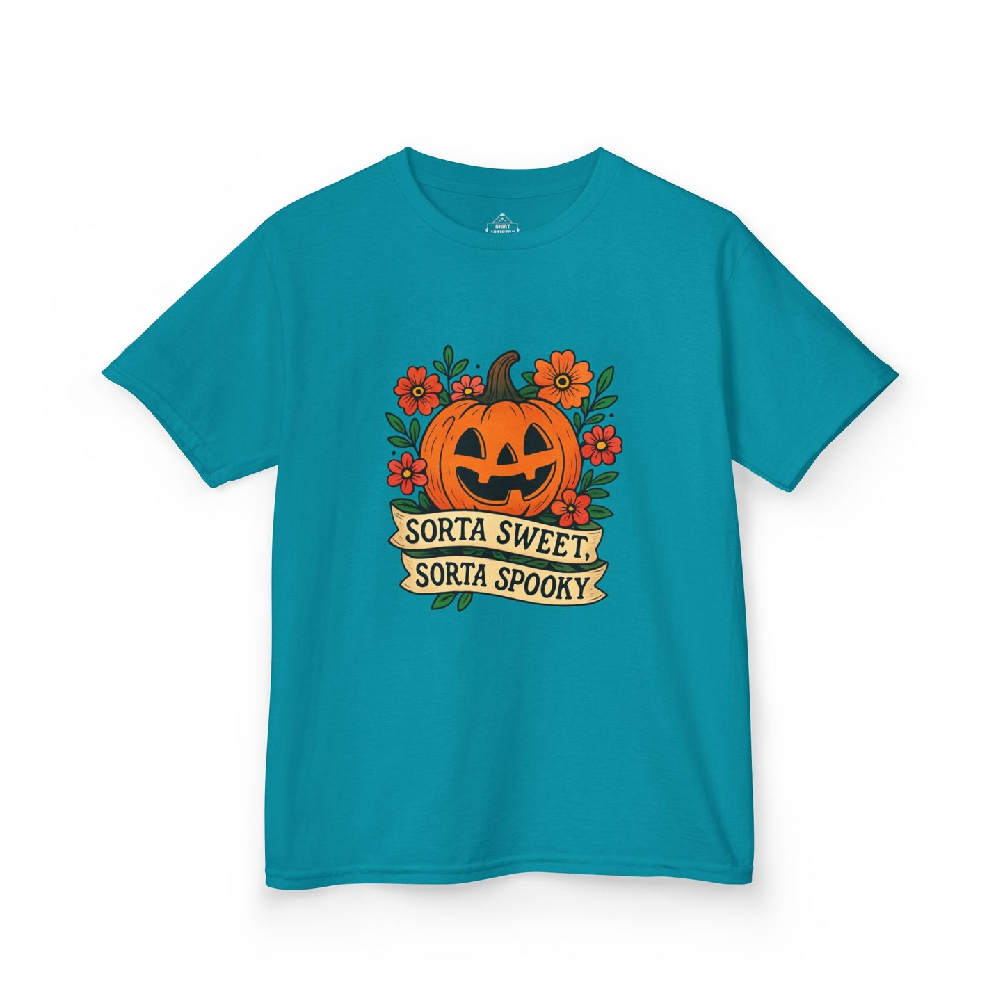 Cute Pumpkin Design – Sorta Sweet, Sorta Spooky Halloween Artwork , Kids T-Shirts