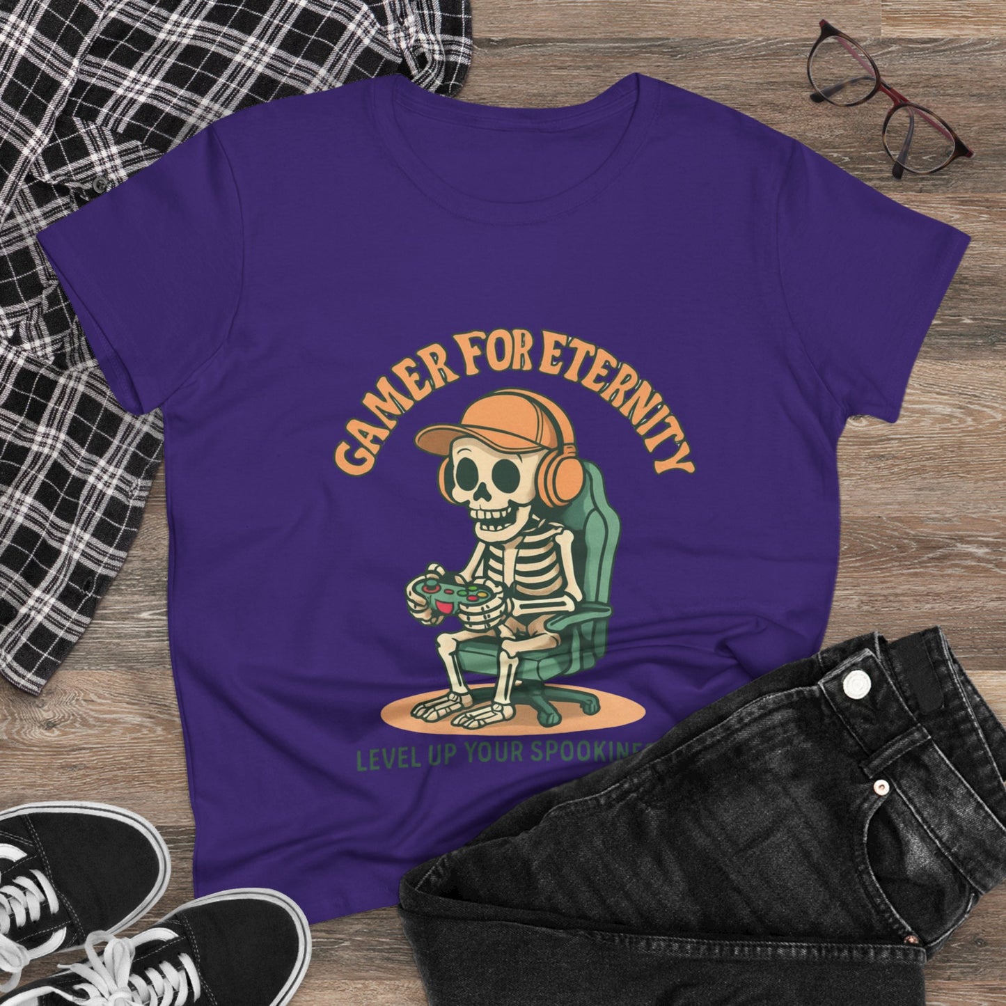 Halloween Gamer Tee, Gamer for Eternity Shirt, Spooky T-Shirt, Video Game Apparel, Halloween Costume Top