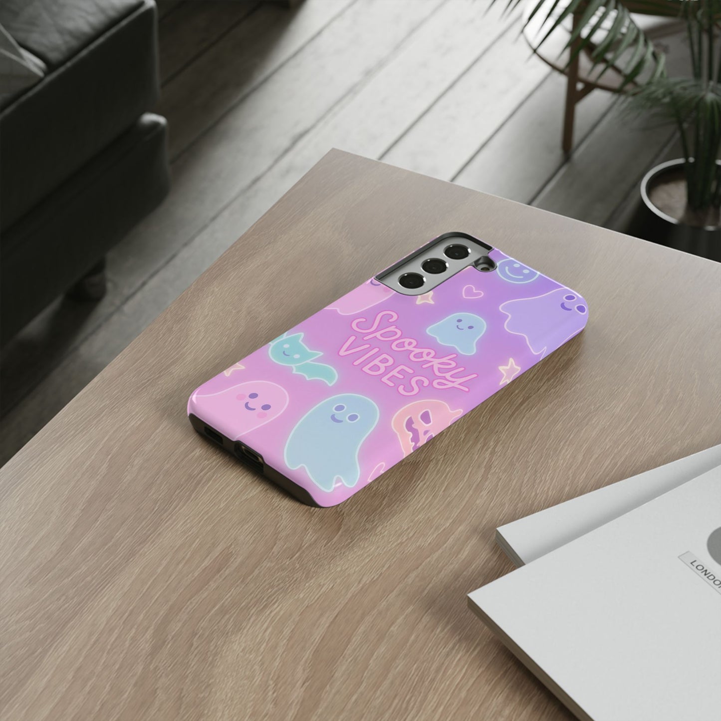 Spooky Vibes Pastel Halloween Design | Cute Ghosts, Pumpkins & Bats Aesthetic Phone Cases