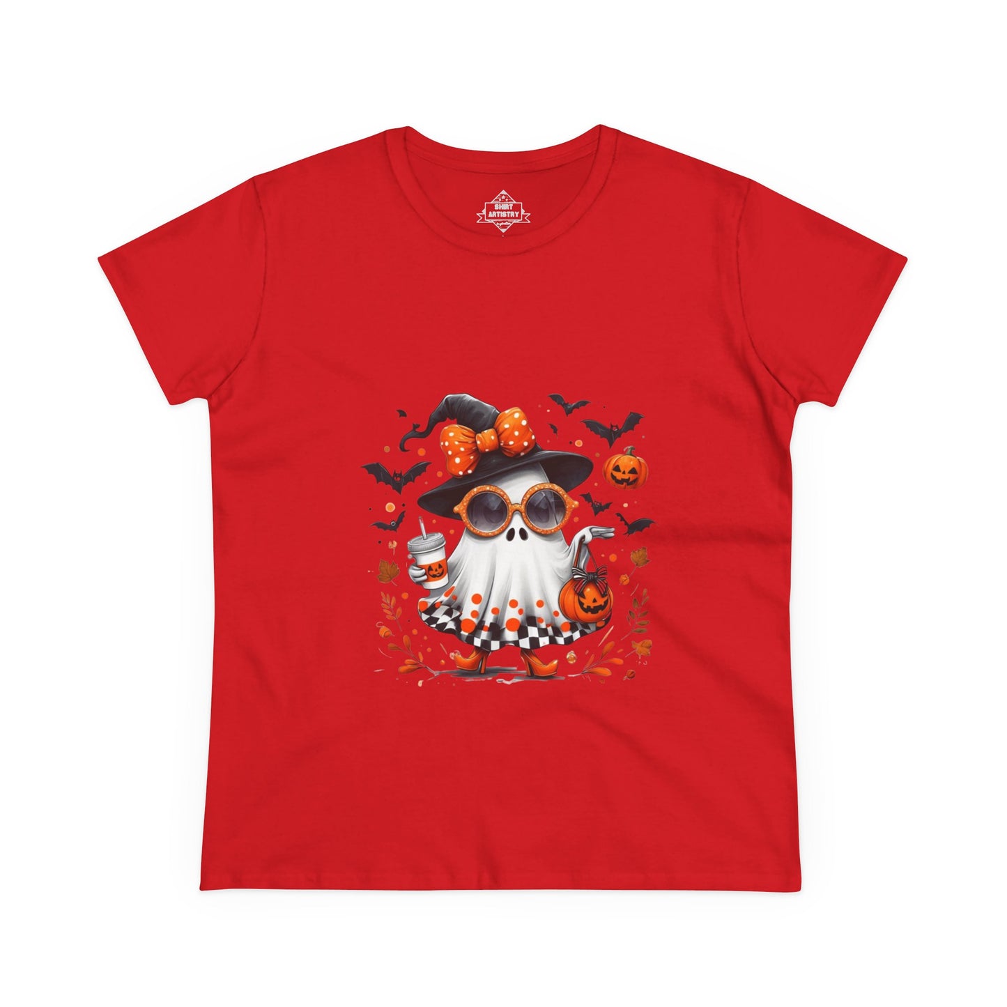Trendy Halloween Ghost Tumbler Design | Cute Witch Ghost PNG | Spooky Season Sublimation Design for Shirts, Mugs & Decor
