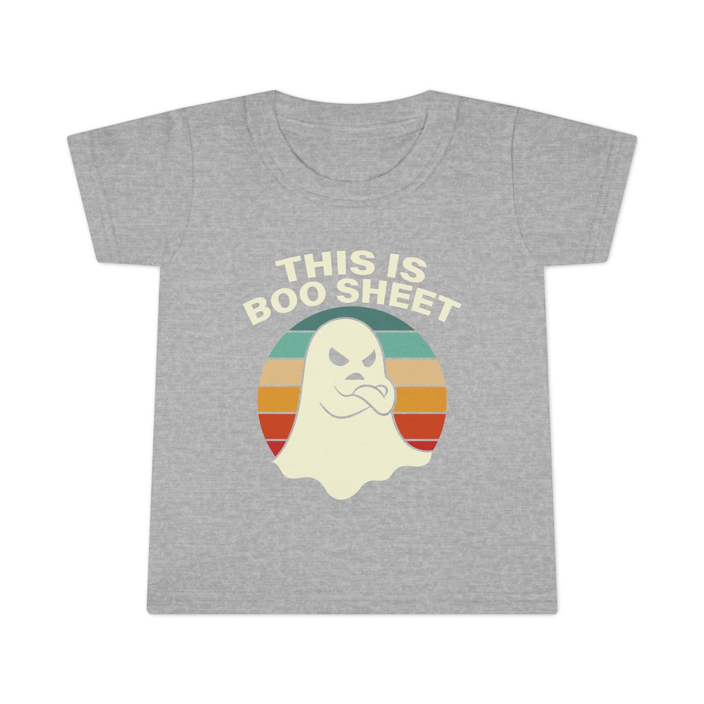 This Is Boo Sheet Funny Halloween T‑Shirt | Sarcastic Ghost Shirt for Spooky Season | Retro Ghost Graphic Tee for Men & Women Toddler T-Shirt