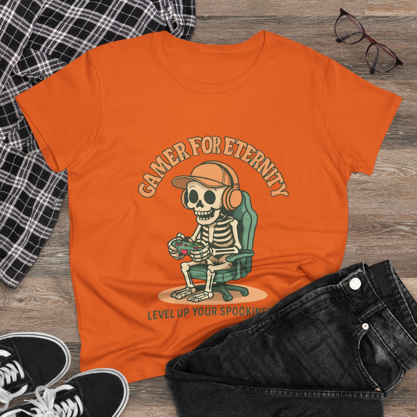 Halloween Gamer Tee, Gamer for Eternity Shirt, Spooky T-Shirt, Video Game Apparel, Halloween Costume Top