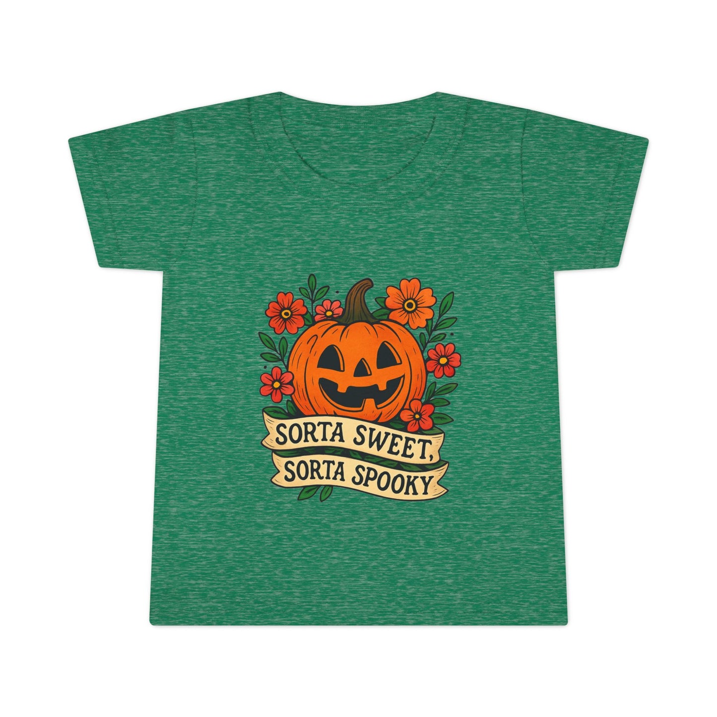 Cute Pumpkin Design – Sorta Sweet, Sorta Spooky Halloween Artwork Toddler T-Shirt