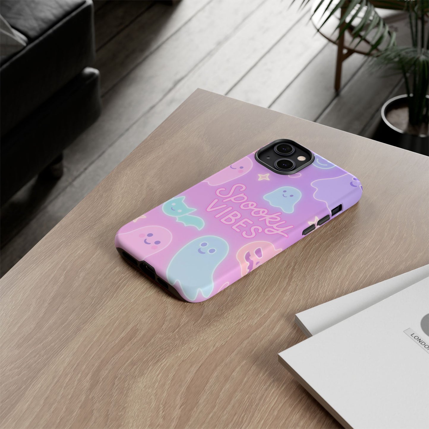 Spooky Vibes Pastel Halloween Design | Cute Ghosts, Pumpkins & Bats Aesthetic Phone Cases