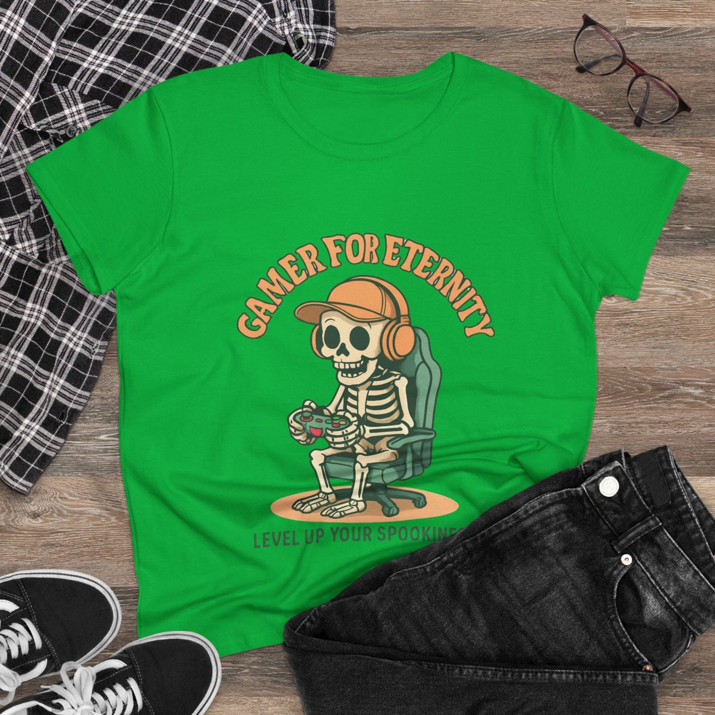 Halloween Gamer Tee, Gamer for Eternity Shirt, Spooky T-Shirt, Video Game Apparel, Halloween Costume Top