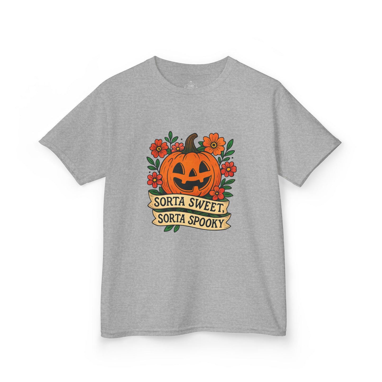 Cute Pumpkin Design – Sorta Sweet, Sorta Spooky Halloween Artwork , Kids T-Shirts